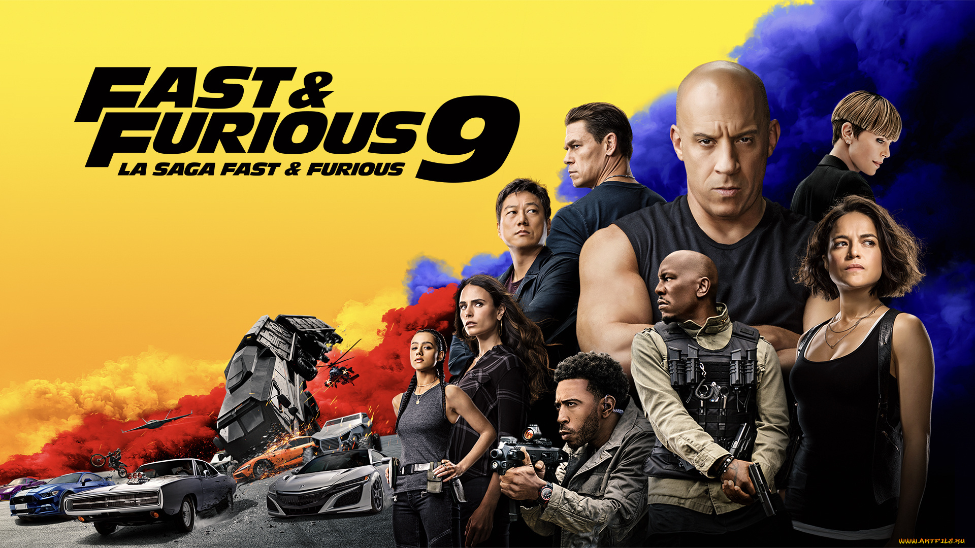fast, &, furious, 9, , 2021, кино, фильмы, fast, &, furious, 9, форсаж, боевик, криминал, кино, плакат, вин, дизель, джон, сина, тайриз, гибсон, лудакрис, джордана, брюстер, мишель, родригес