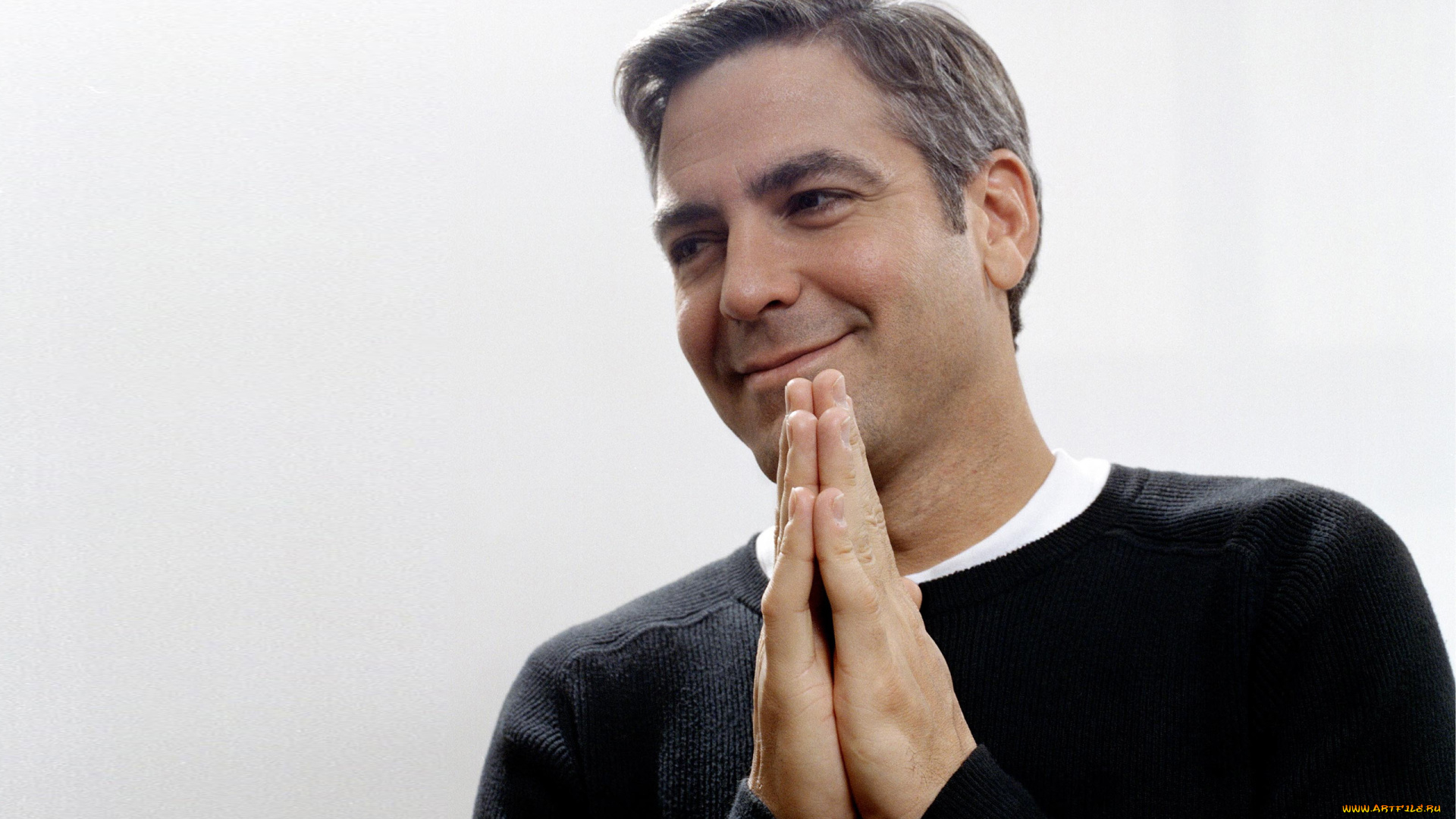 мужчины, george, clooney, актер, свитер, ладони