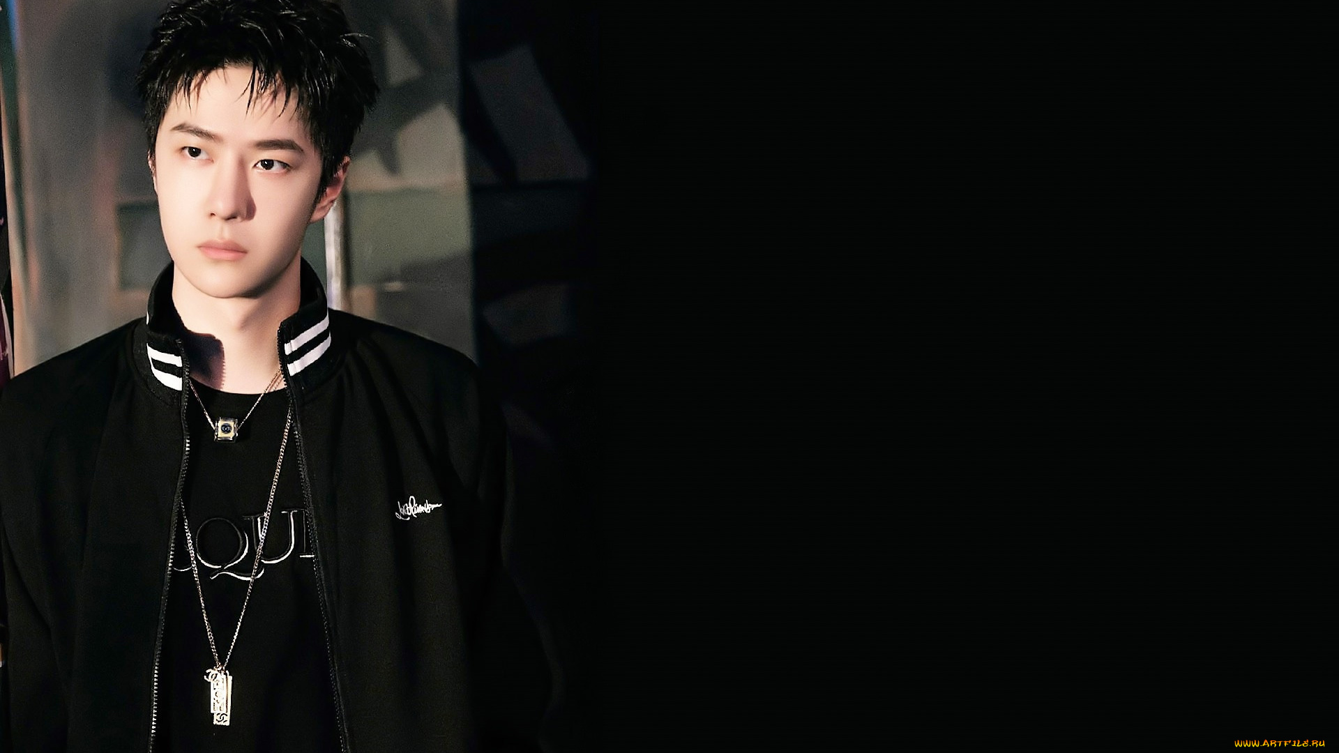 мужчины, wang, yi, bo, актер, куртка, украшения