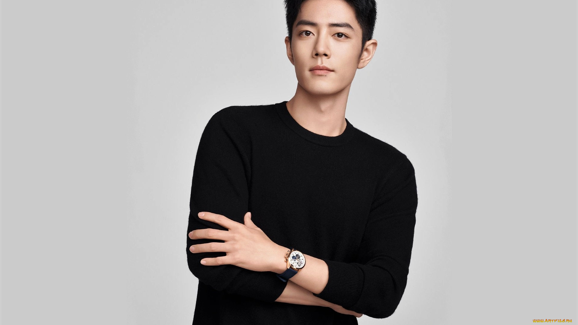 мужчины, xiao, zhan, актер, свитер, часы