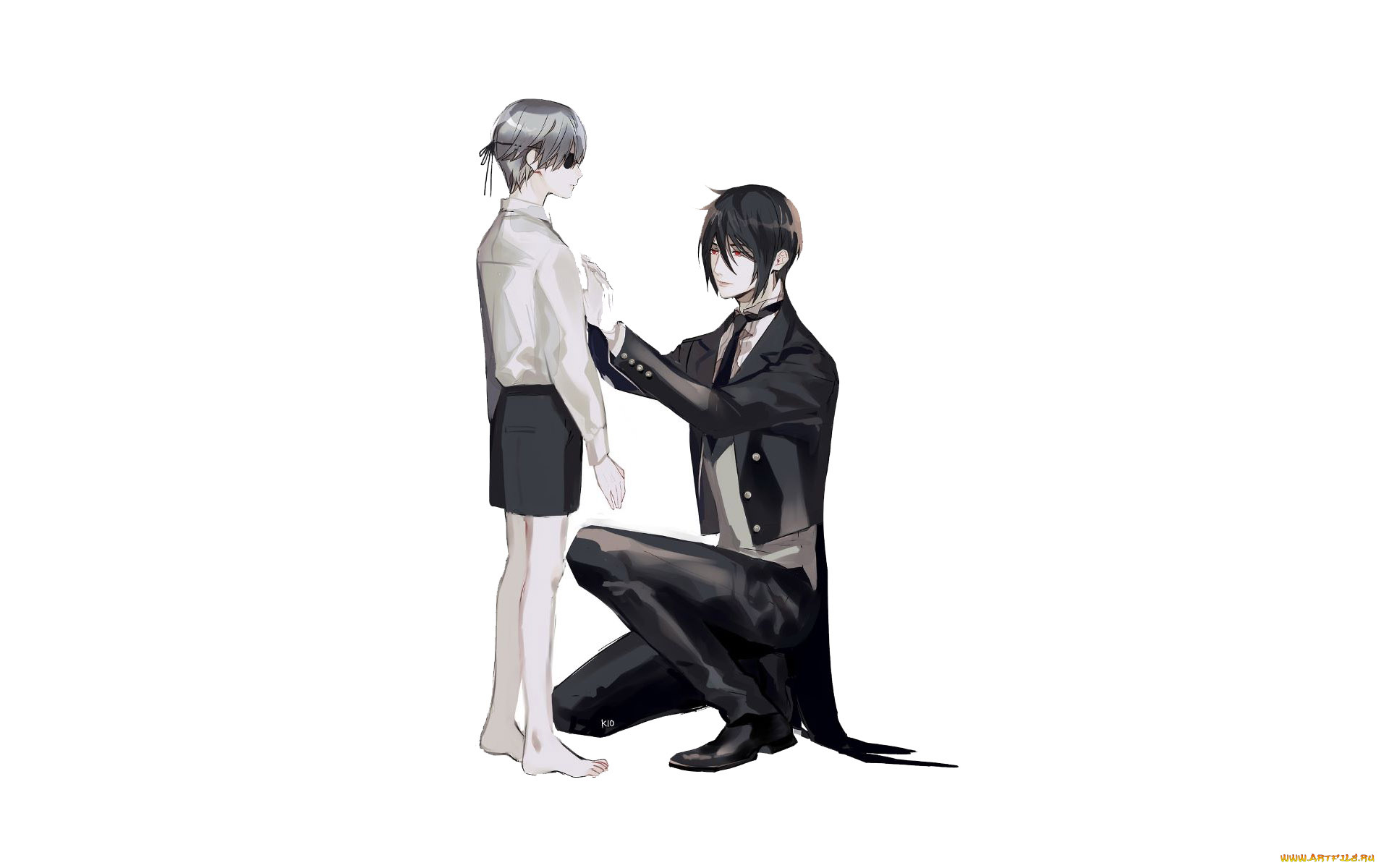 аниме, kuroshitsuji, мальчик, дворецкий