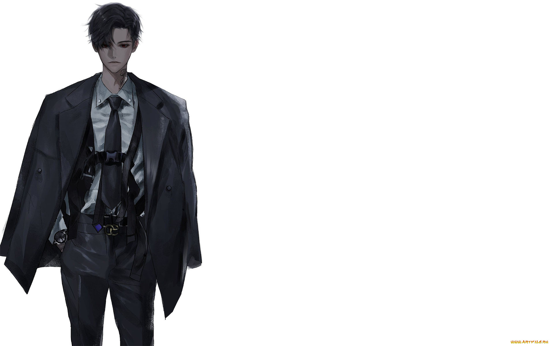 аниме, unknown, , другое, , парень, костюм, галстук