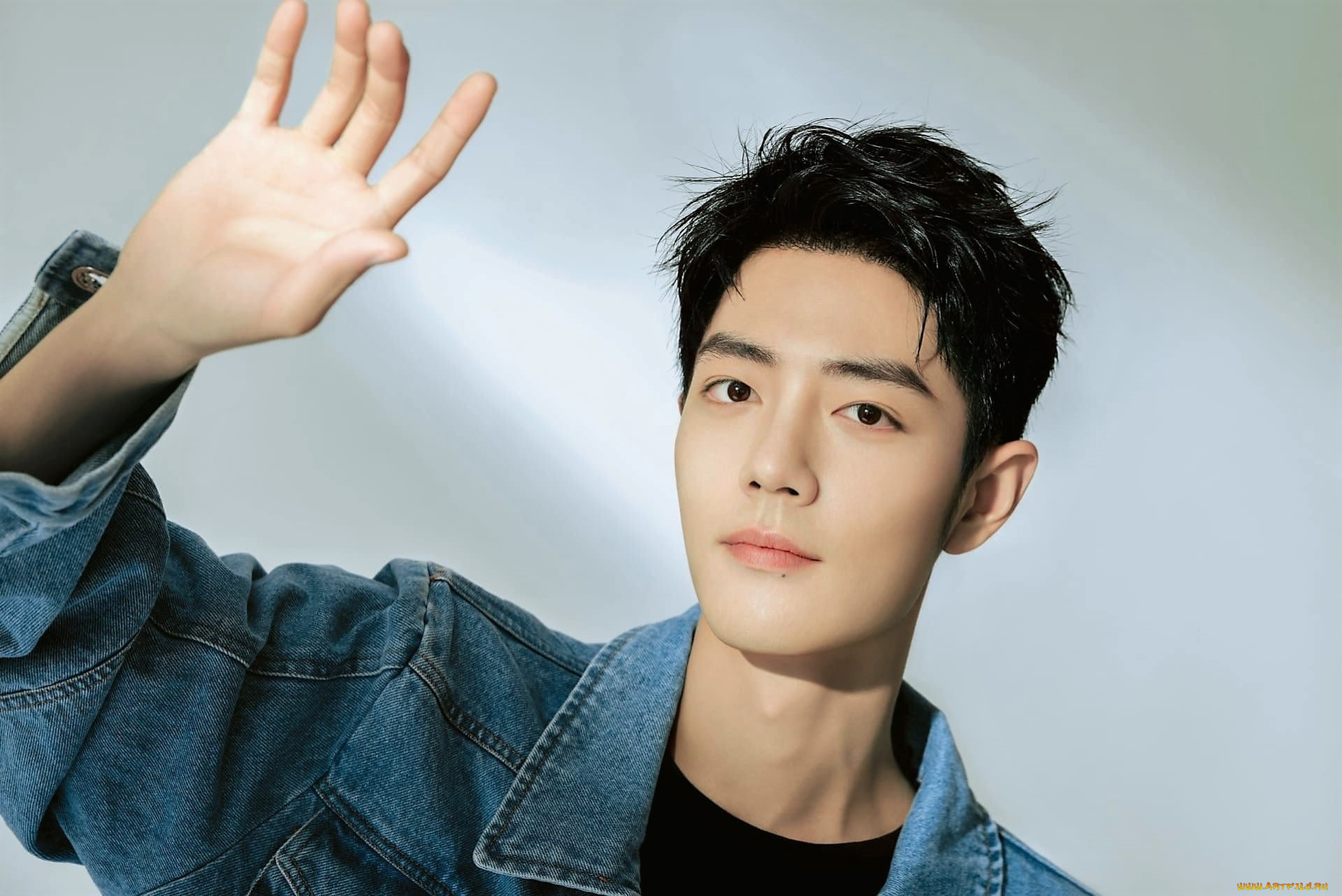 мужчины, xiao, zhan, актер, лицо, куртка, жест