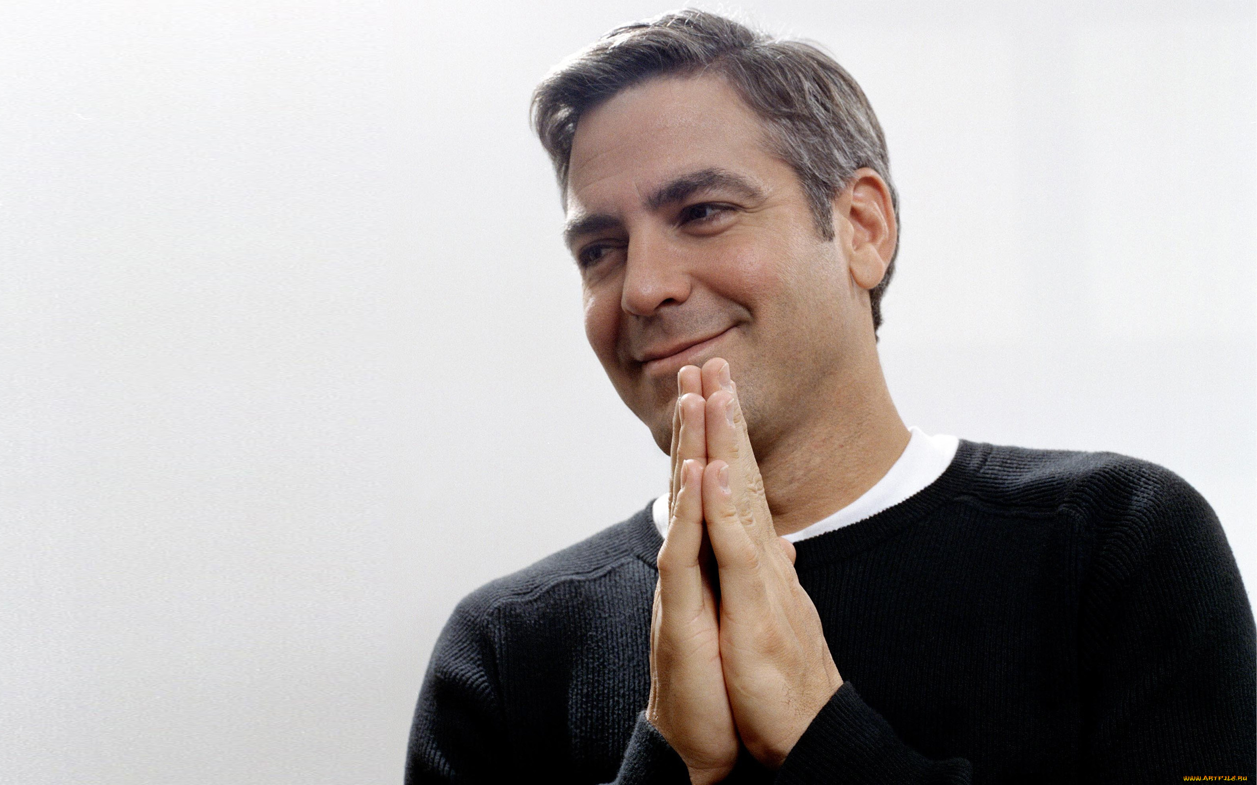 мужчины, george, clooney, актер, свитер, ладони