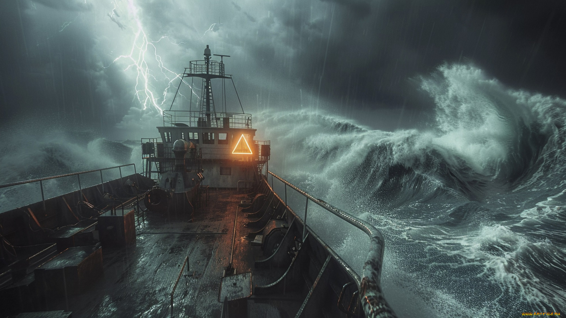 корабли, 3d, нейросеть, шторм, корабль