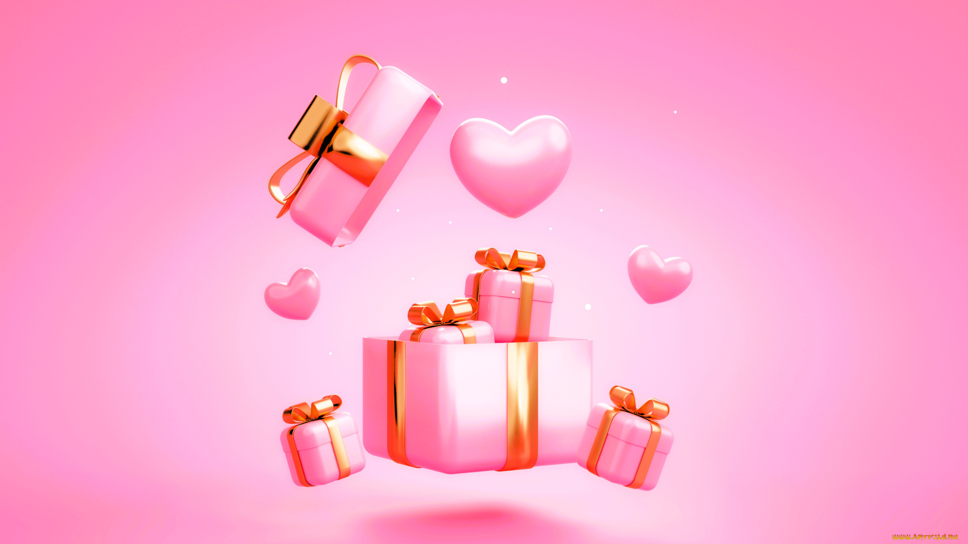 праздничные, день, святого, валентина, , сердечки, , любовь, коробки, подарки, сердечки