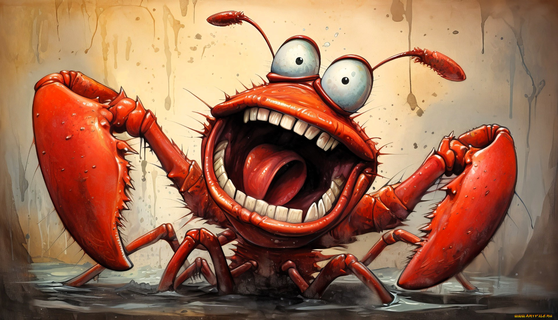 рисованное, кино, , мультфильмы, краб, глаза, клешни