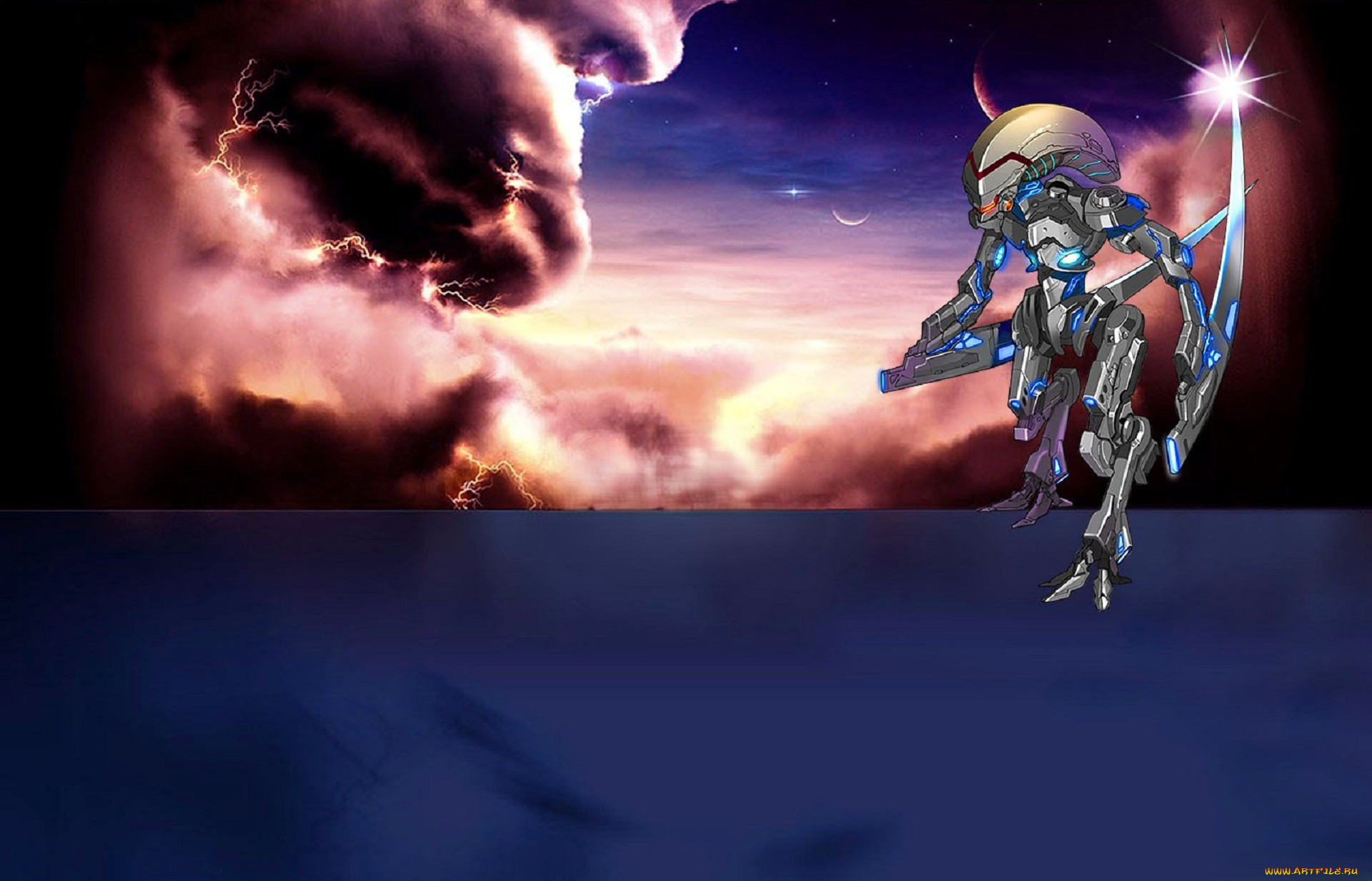 видео, игры, zero, online, космос, тучи, робот, оружие