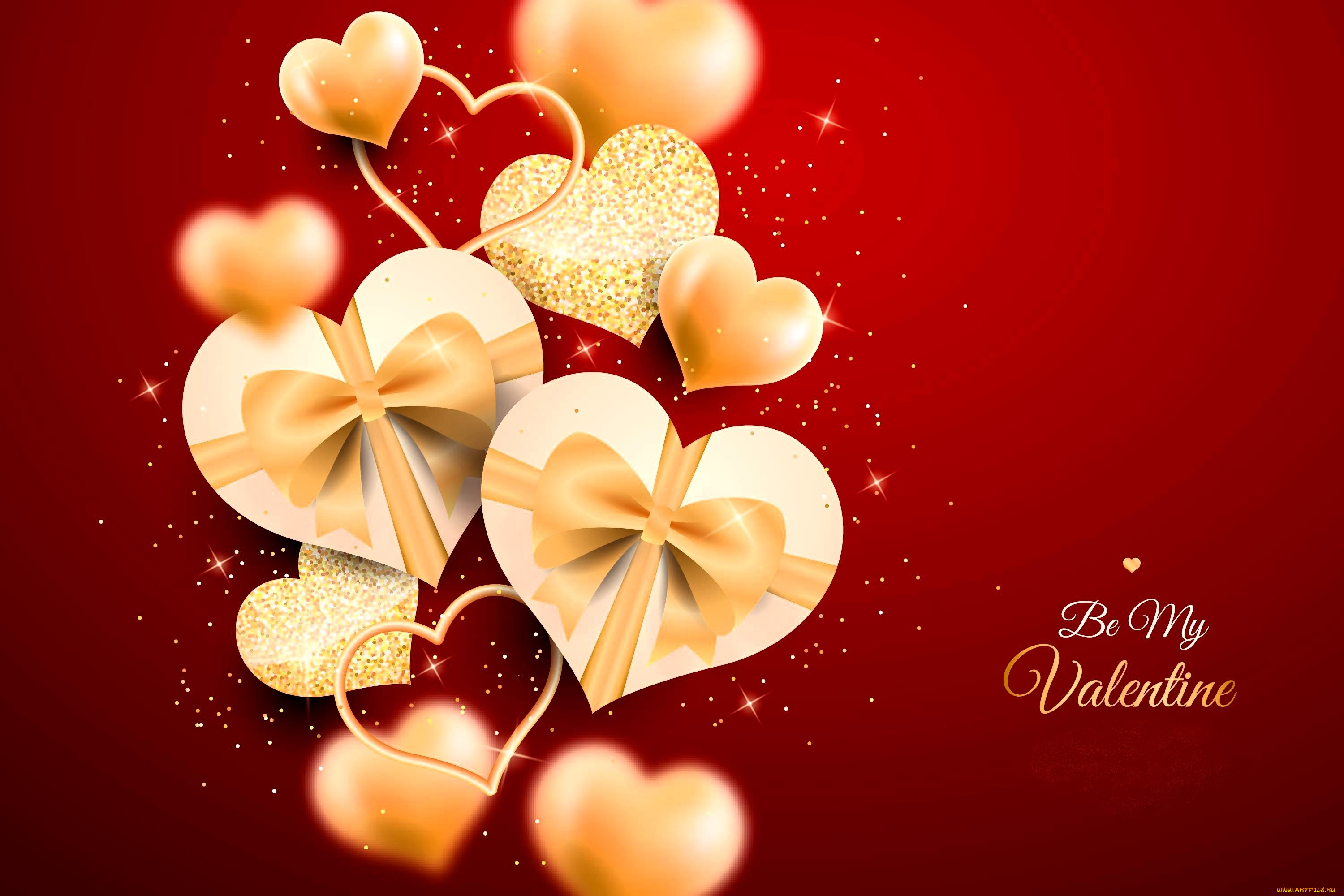 праздничные, день, святого, валентина, , сердечки, , любовь, сердечки, коробки, банты