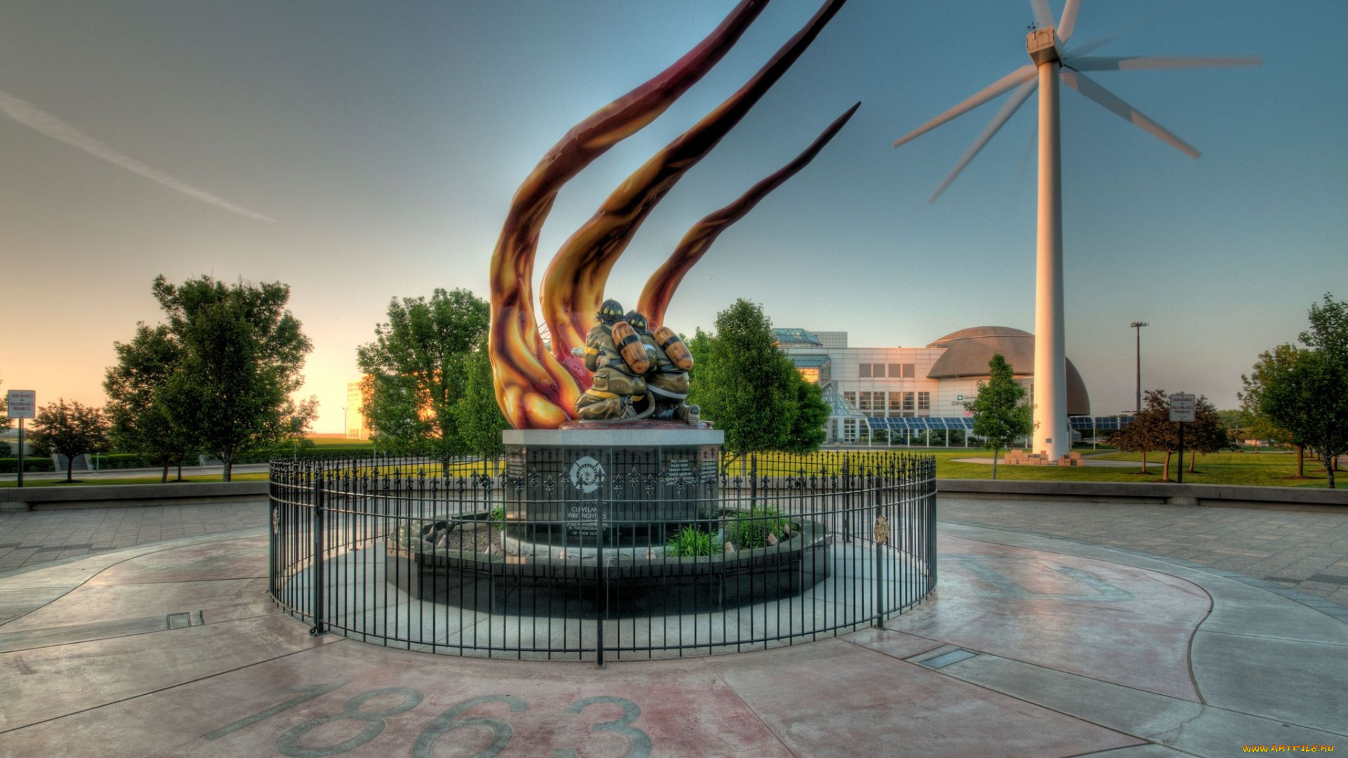 cleveland, города, памятники, скульптуры, арт, объекты