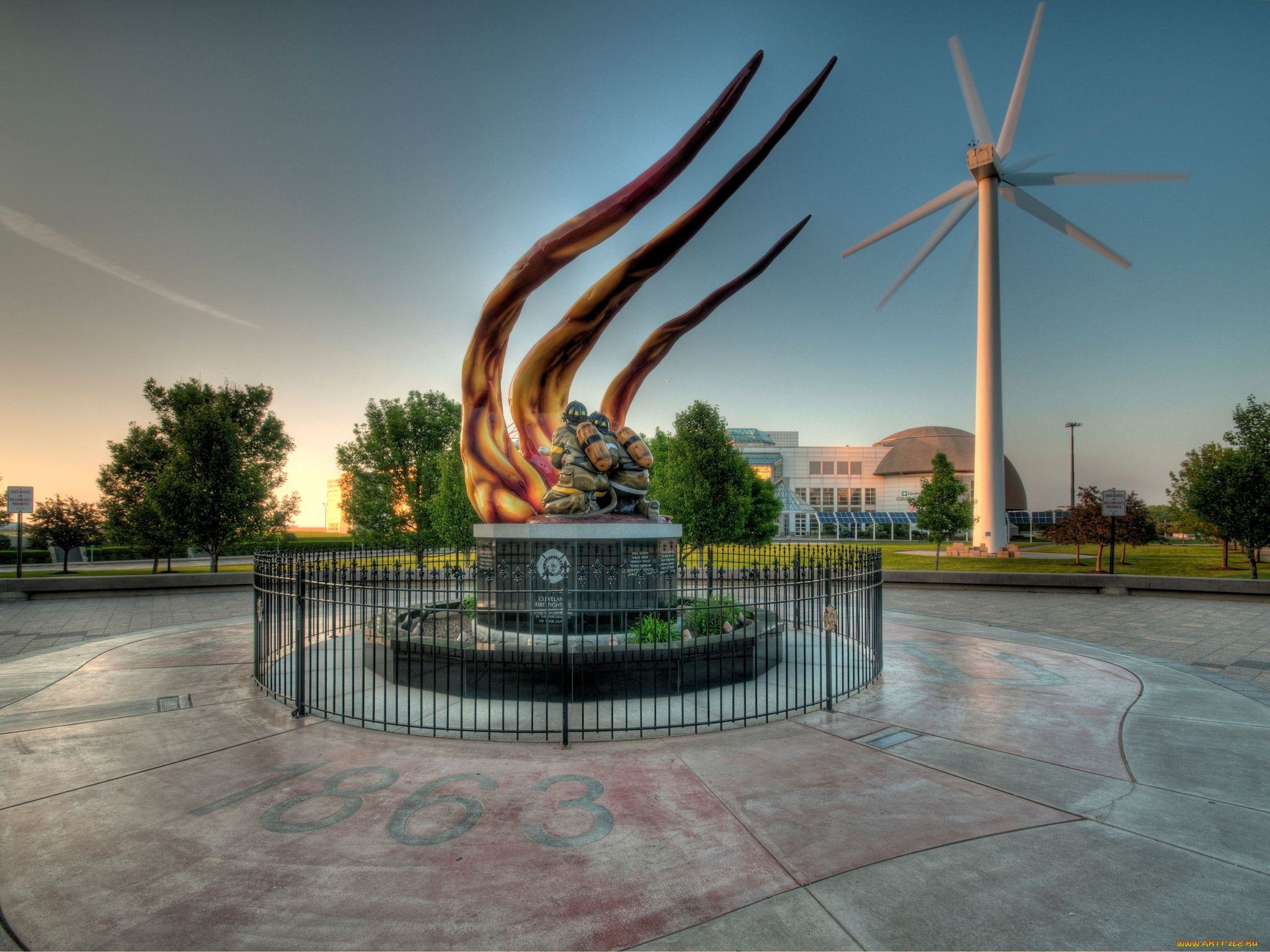 cleveland, города, памятники, скульптуры, арт, объекты