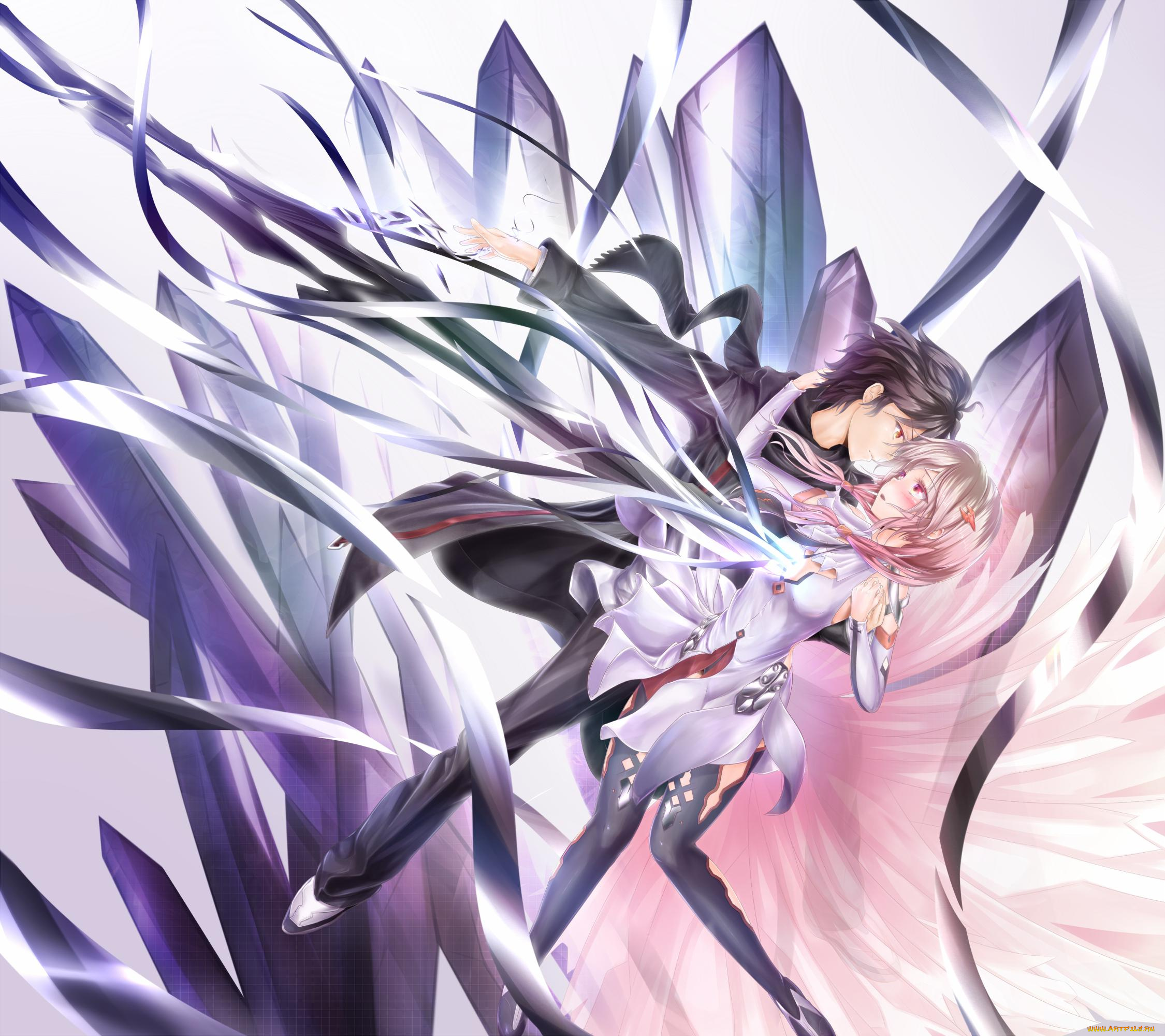 guilty, crown, аниме, ouma, shu, yuzuriha, inori