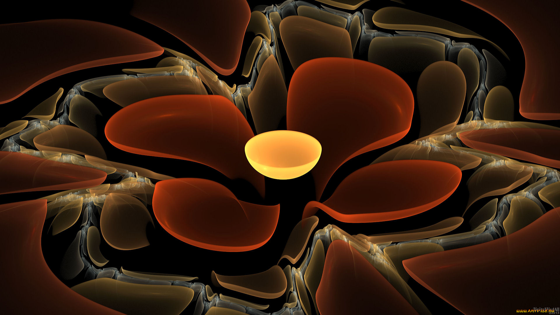 3д, графика, fractal, фракталы, фон, цвета, узор