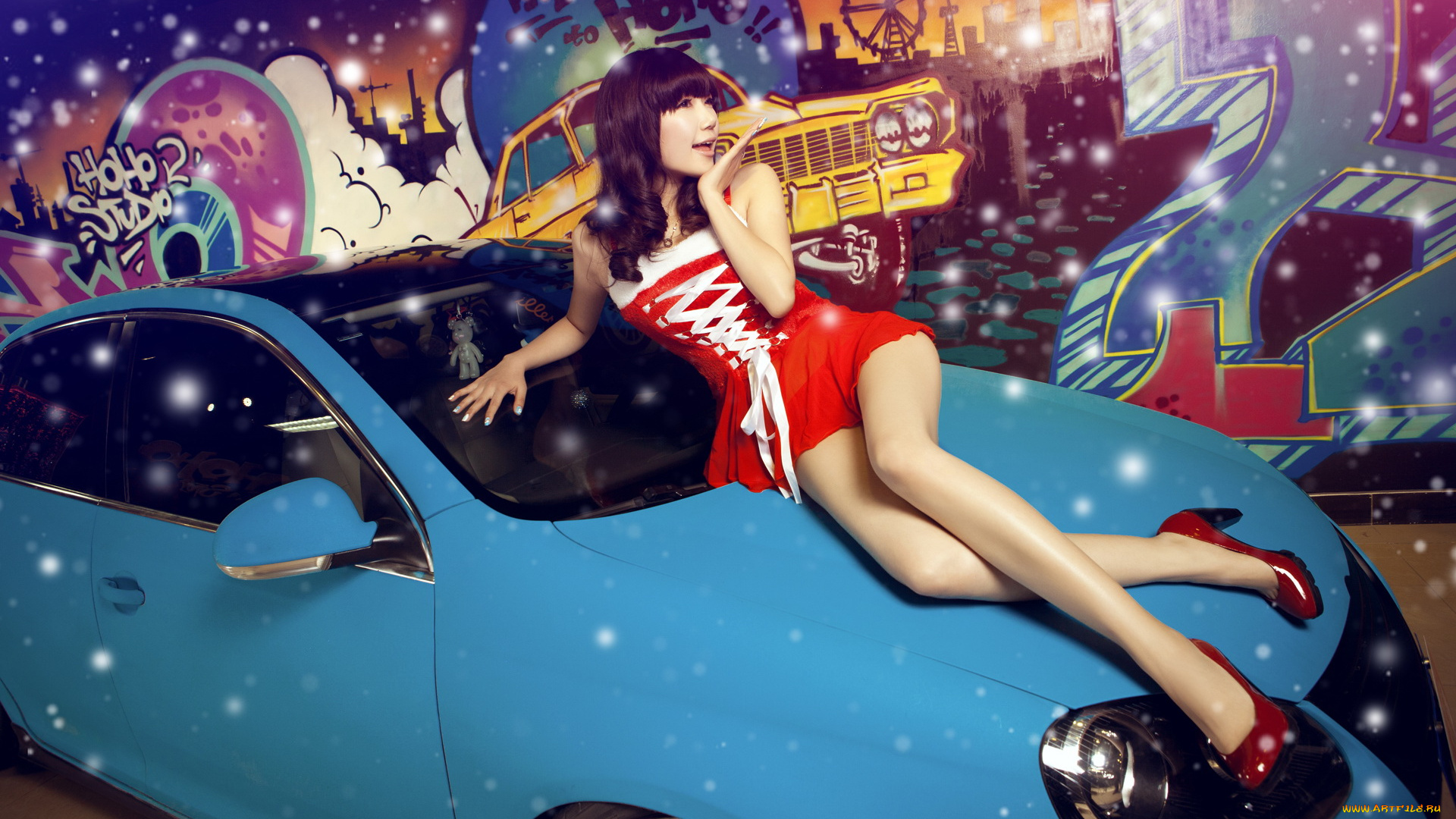 автомобили, авто, девушками, азиатки, автомобиль, девушки