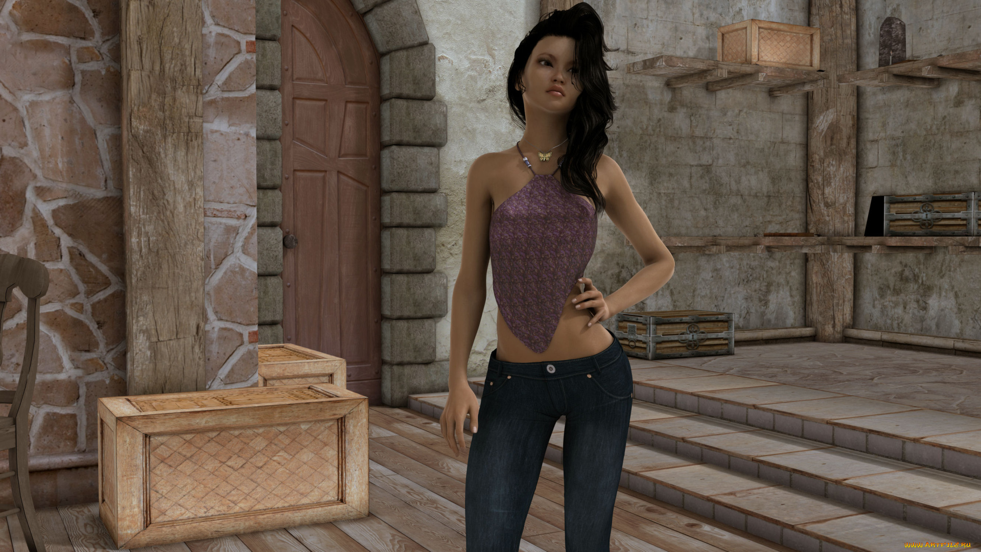 3д, графика, people, , люди, девушка, взгляд