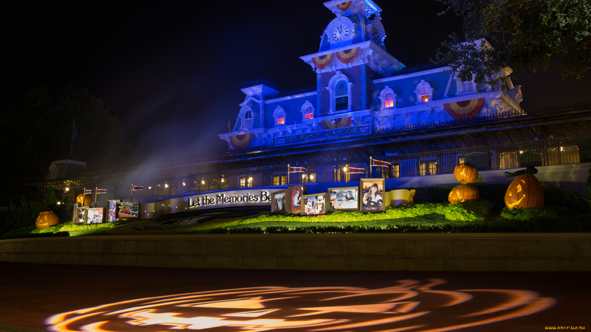 города, диснейленд, замок, праздник