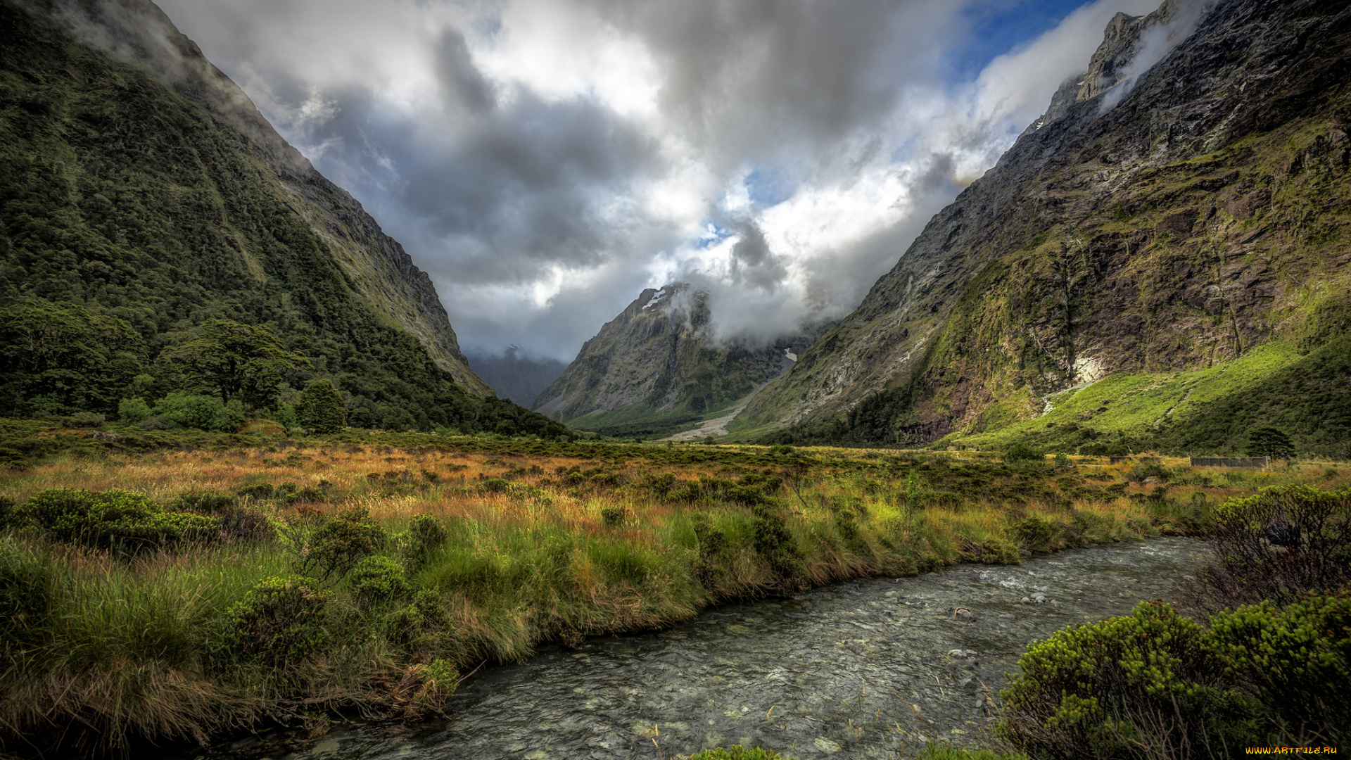 природа, реки, озера, река, распадок, скалы, горы