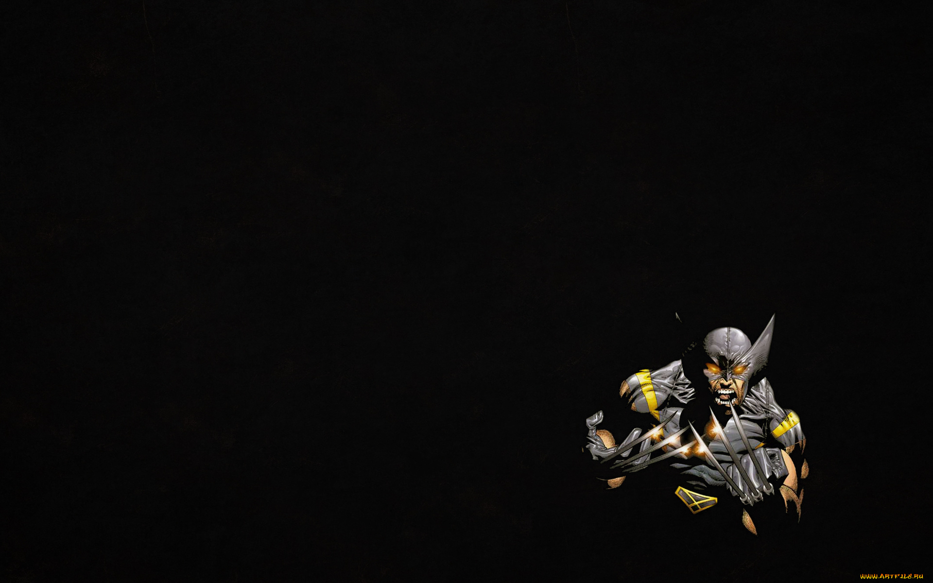 рисованные, комиксы, герой, лезвия, минимализм, комикс, росомаха, марвел, ярость