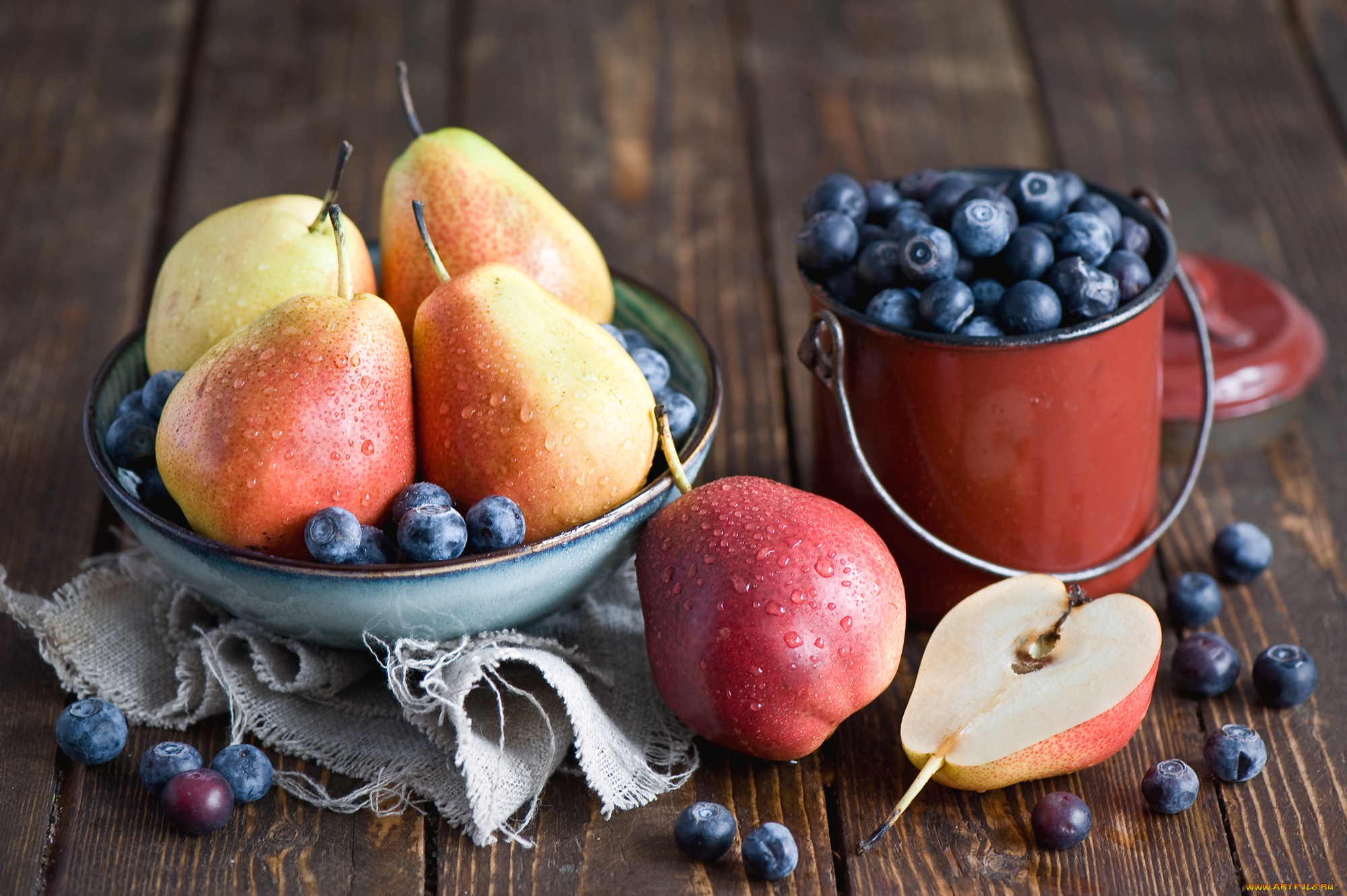 еда, фрукты, , ягоды, черника, груши