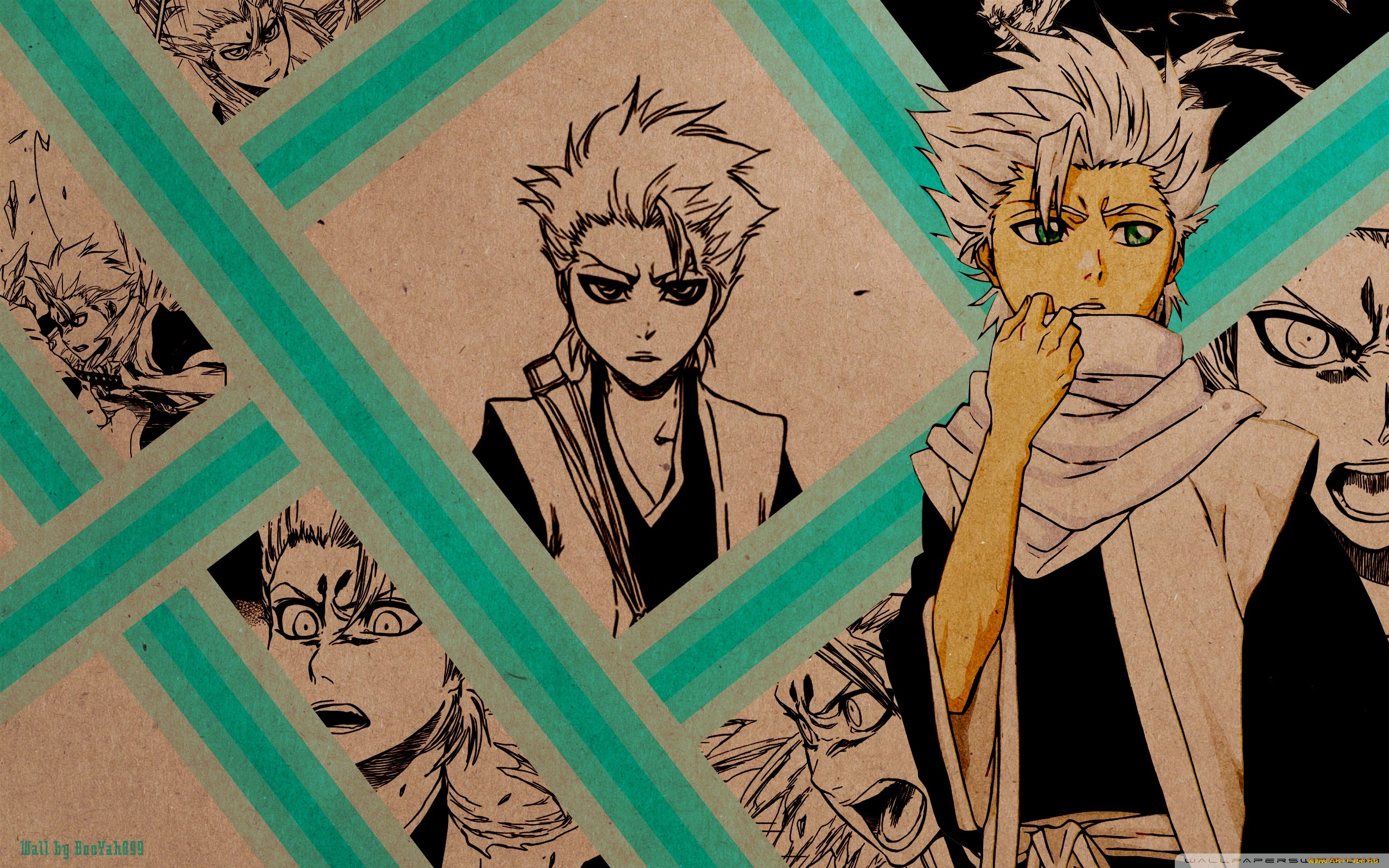 аниме, bleach, блич, тоуширо, хитцугая, капитан, 10, отряд, шарф