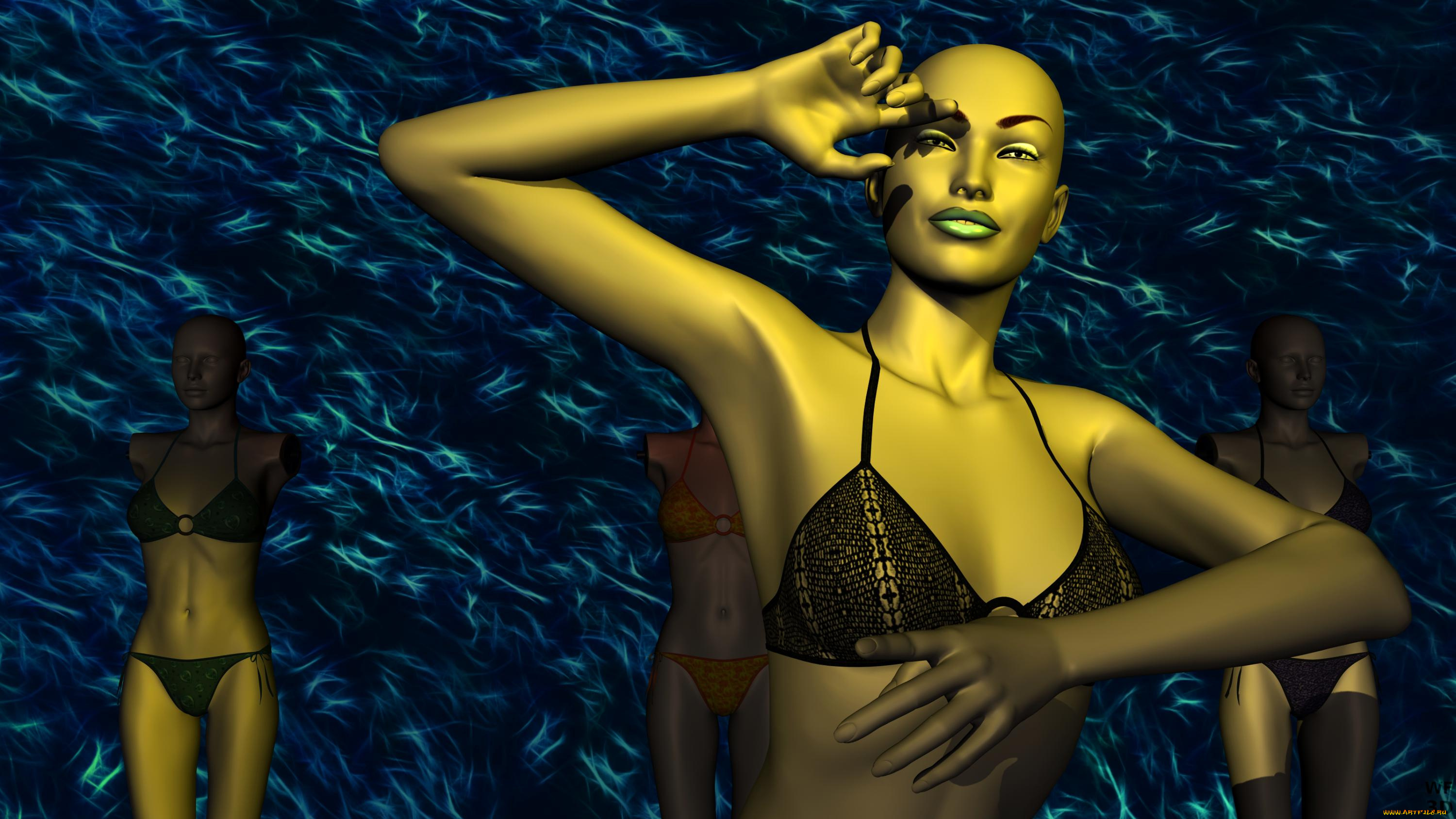 3д, графика, people, , люди, девушки, взгляд