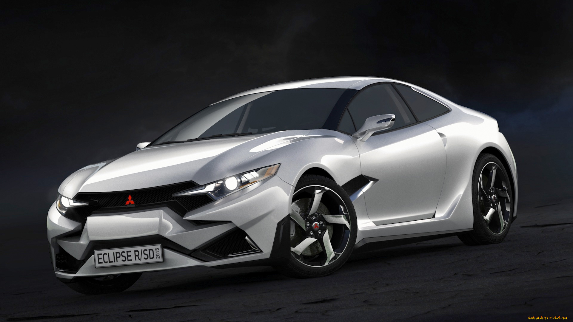 автомобили, 3д, mitsubishi