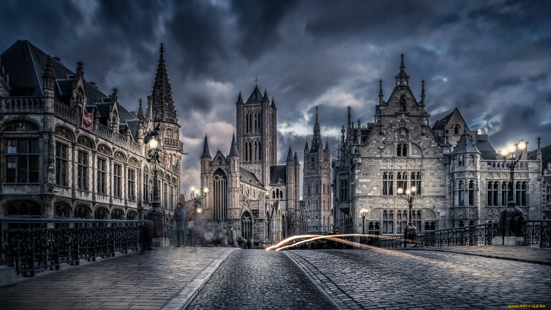 города, -, улицы, , площади, , набережные, гент, bridge, st, michiels, бельгия