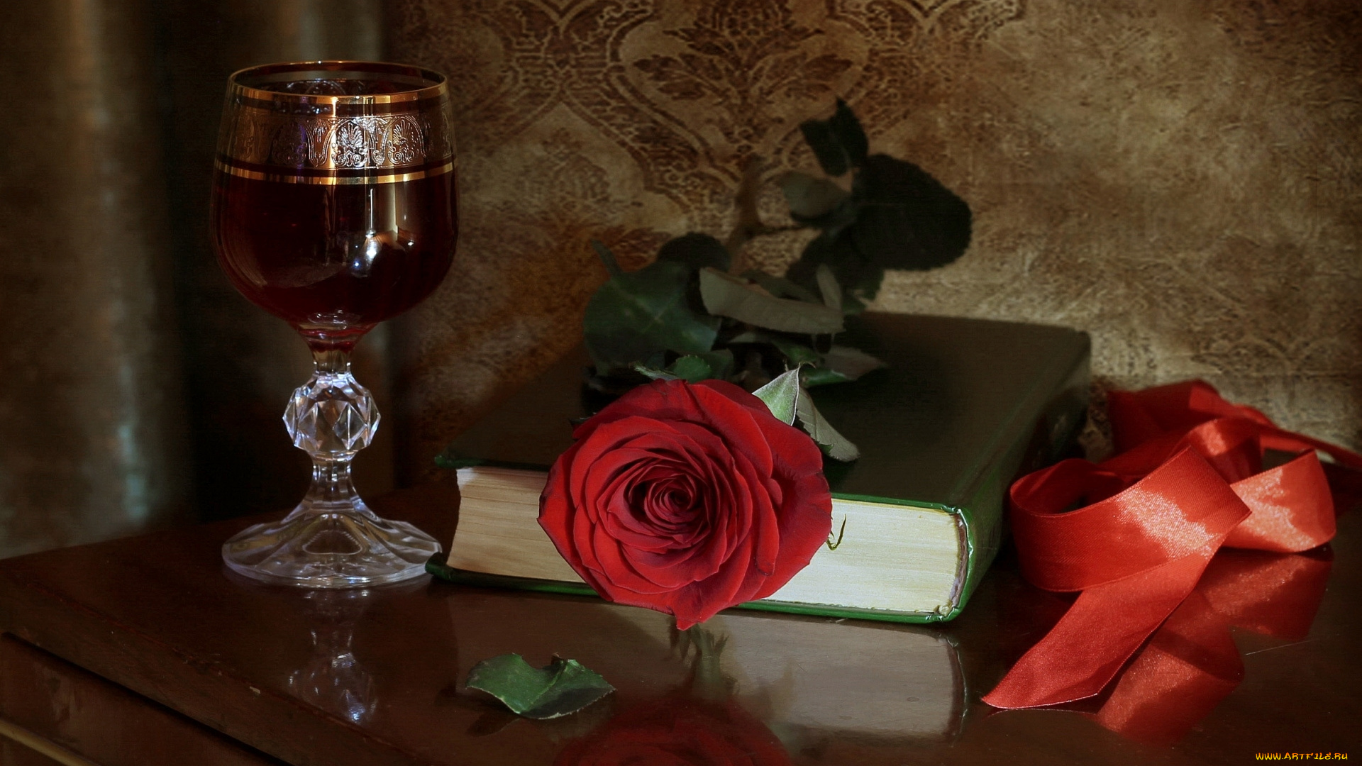 разное, канцелярия, , книги, книга, роза, бокал, лента