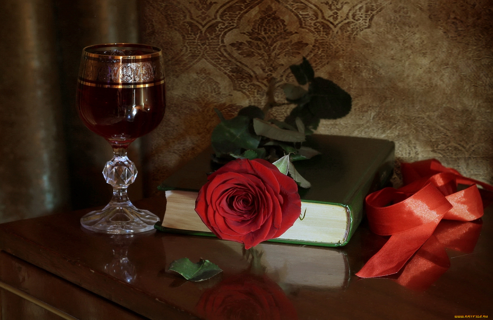 разное, канцелярия, , книги, книга, роза, бокал, лента