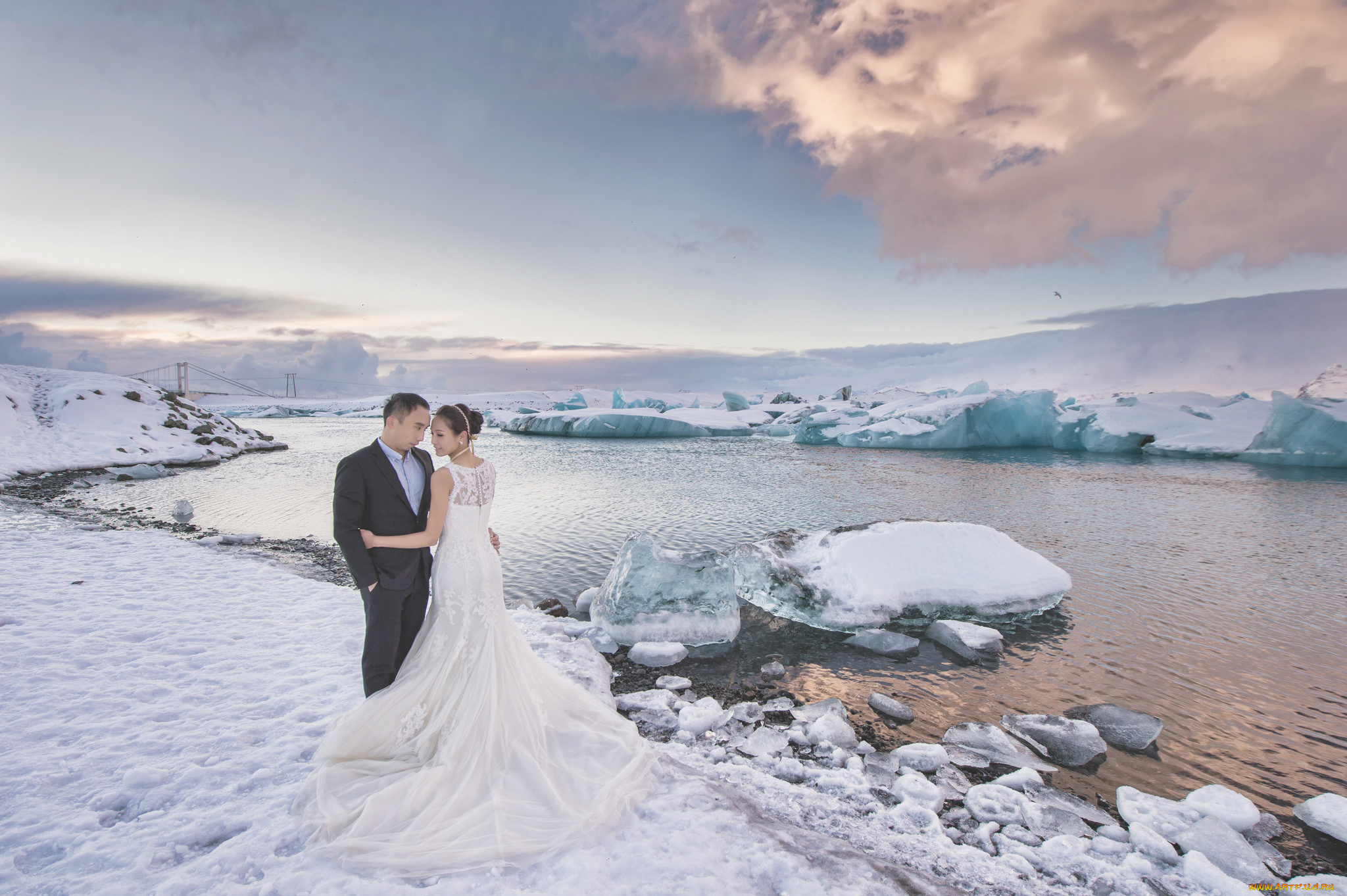 разное, мужчина, женщина, лёд, романтика, снег, зима, свадьба, парень, девушка, любовь