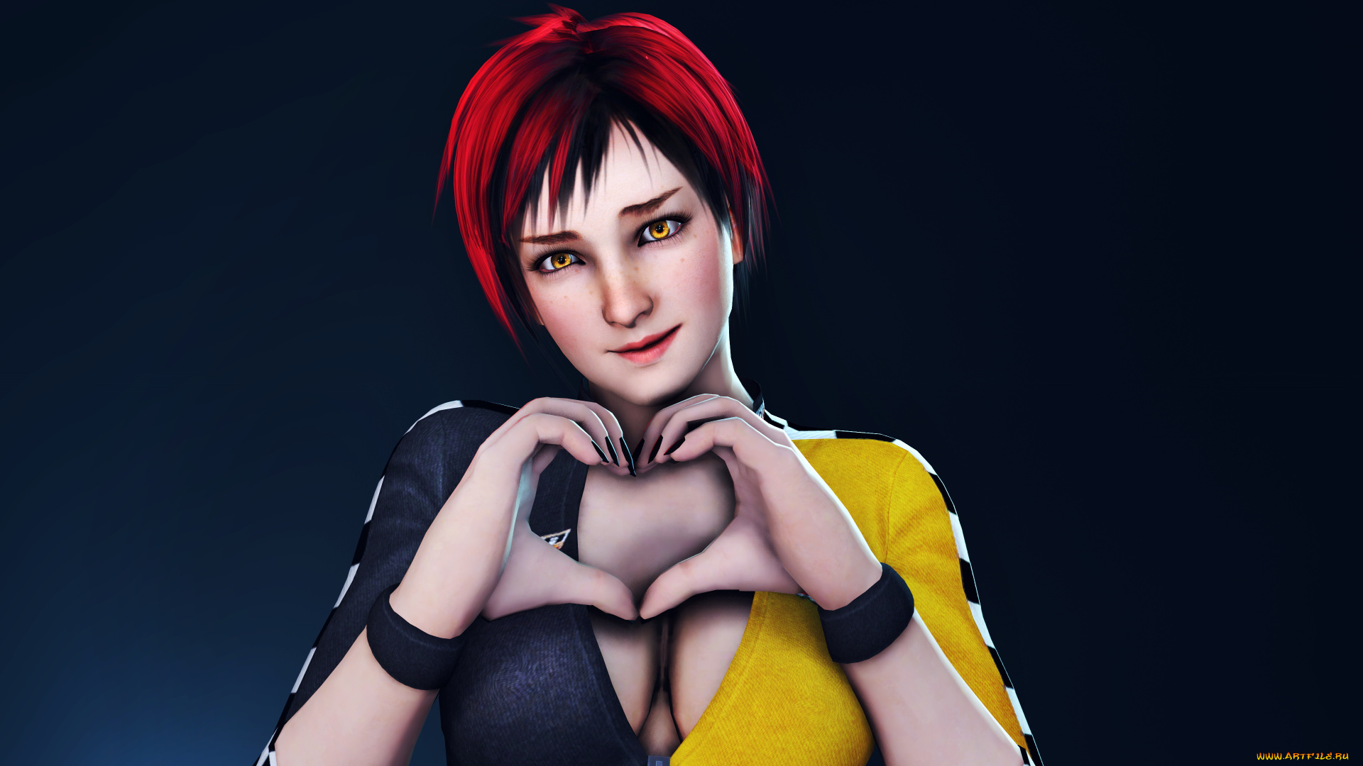 3д, графика, люди, , people, сердце, фон, девушка