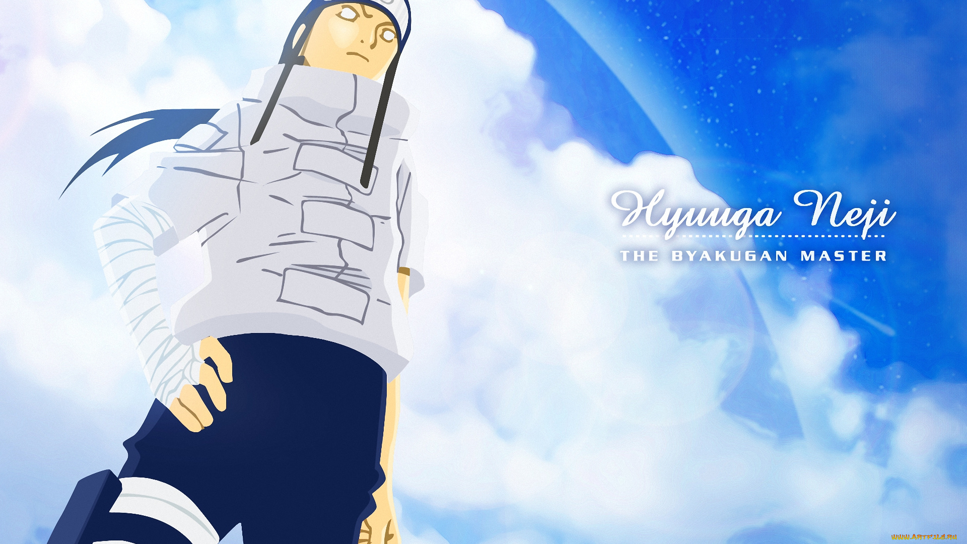 аниме, naruto, облака, byakugan, ниндзя, shinobi, hyuuga, neji