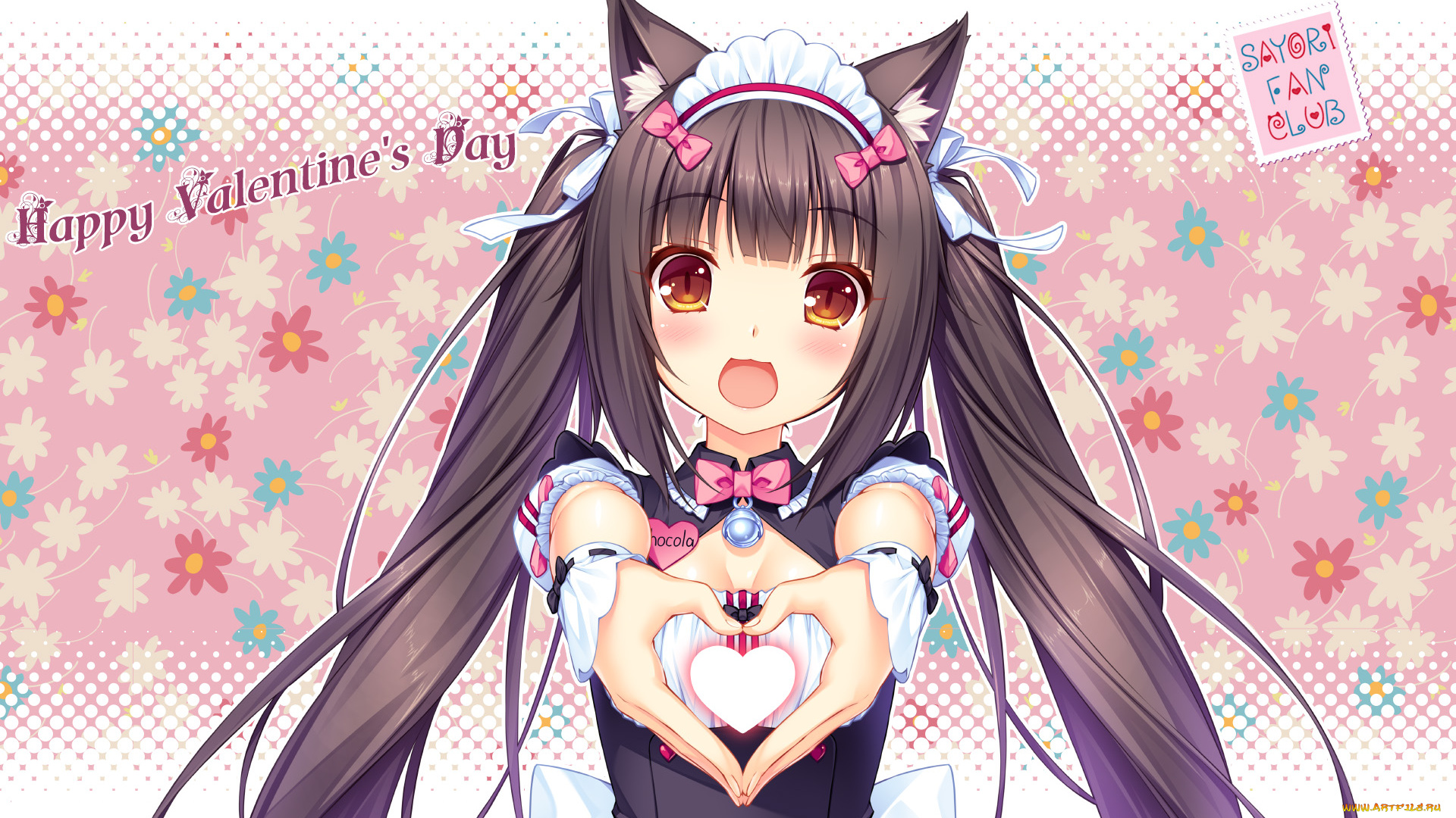 аниме, nekopara, фон, взгляд, девушка