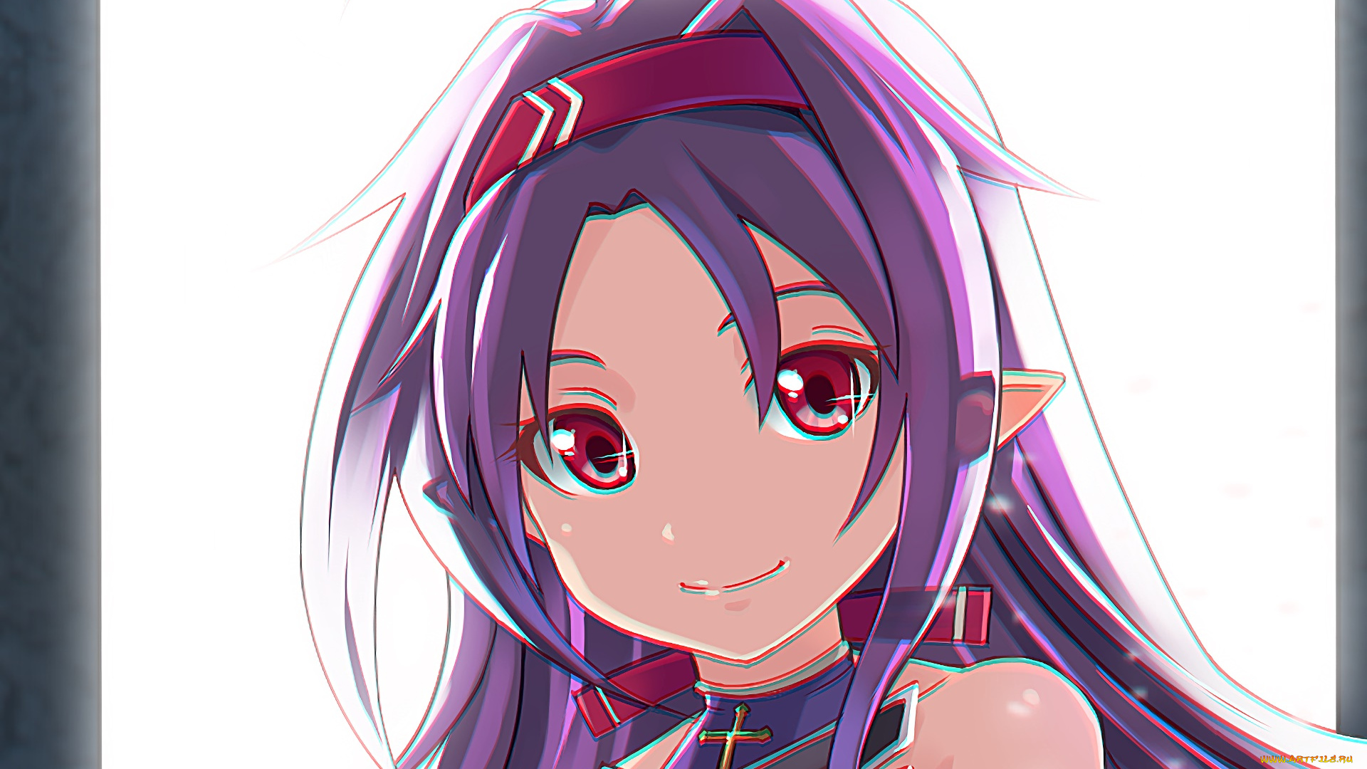 аниме, sword, art, online, взгляд, девушка, фон