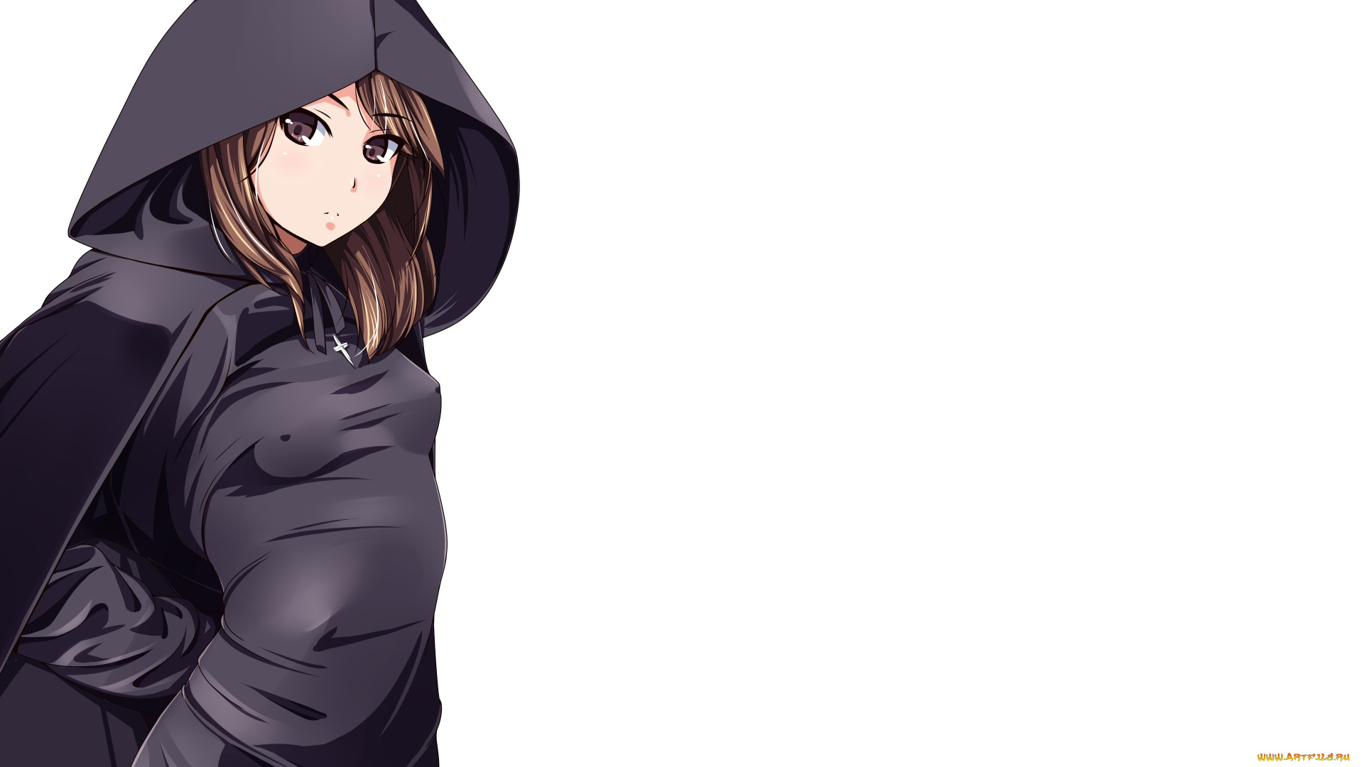 аниме, unknown, , другое, девушка, взгляд, фон