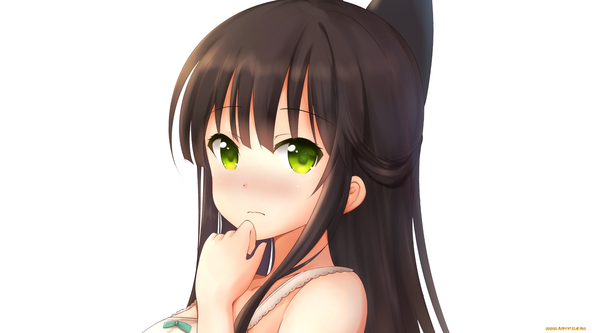 аниме, urara, meirochou, девушка, взгляд, фон