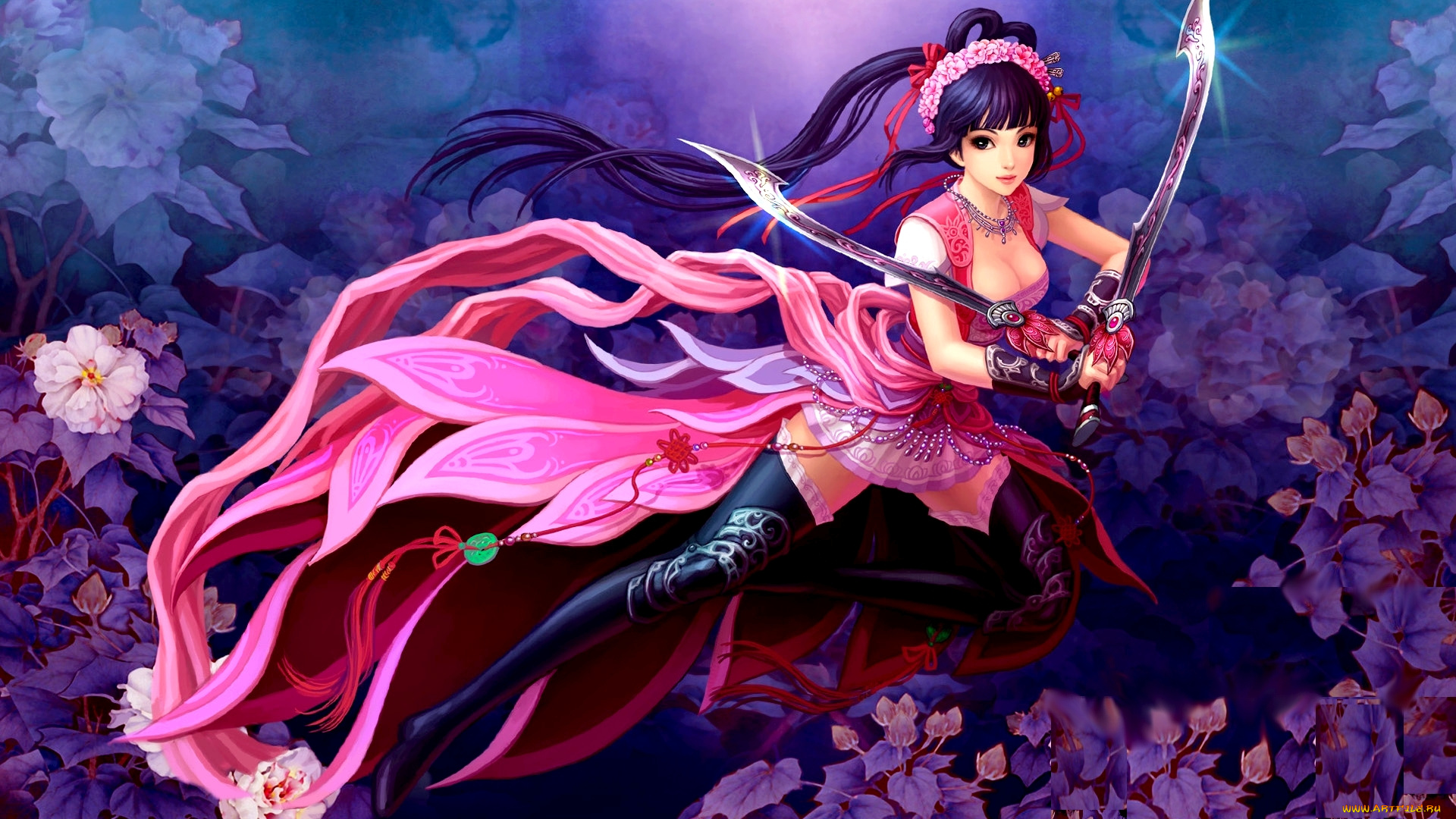 фэнтези, девушки, девушка, мечи, воин