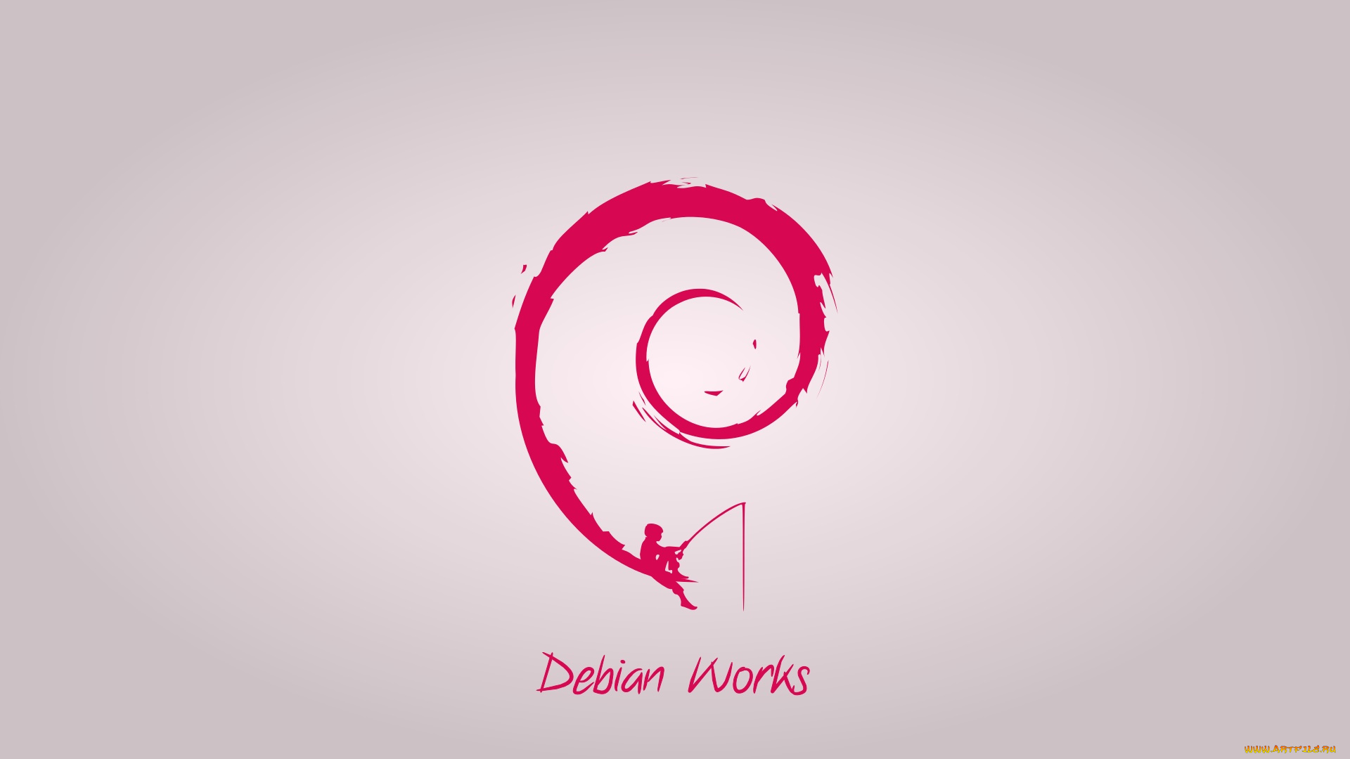 компьютеры, debian, логотип, фон