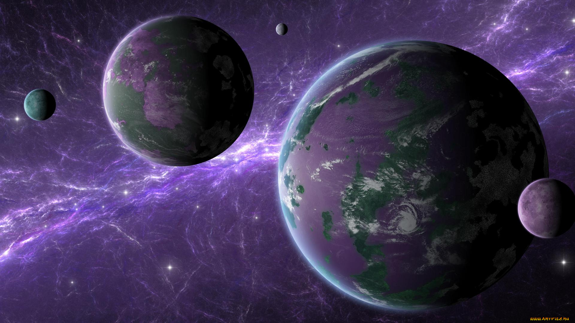 космос, арт, вселенная, планеты, звёзды, созвездия