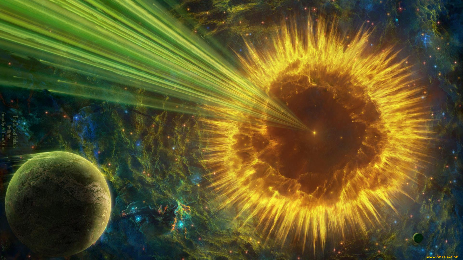 космос, арт, вселенная, планеты, звёзды, созвездия