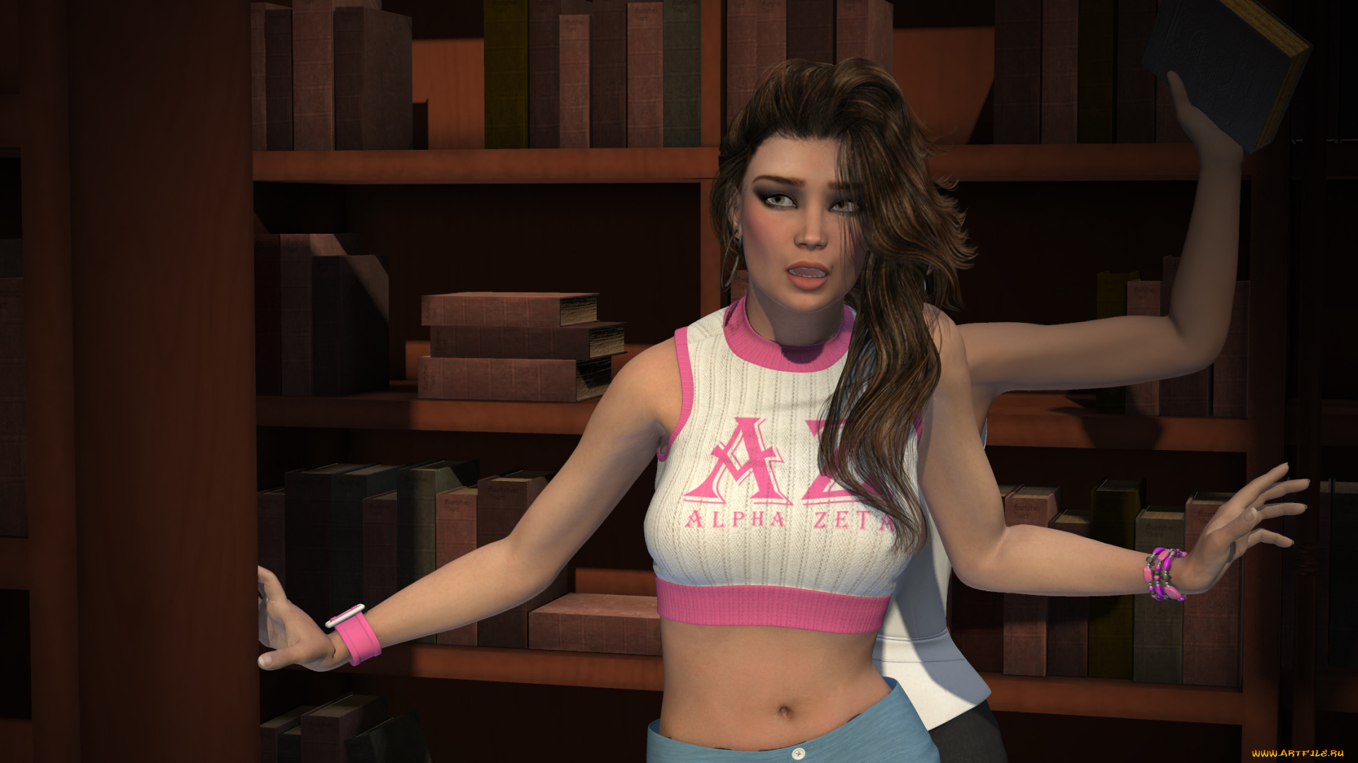 librarian, perils, 3д, графика, фантазия, , fantasy, девушка, взгляд, фон