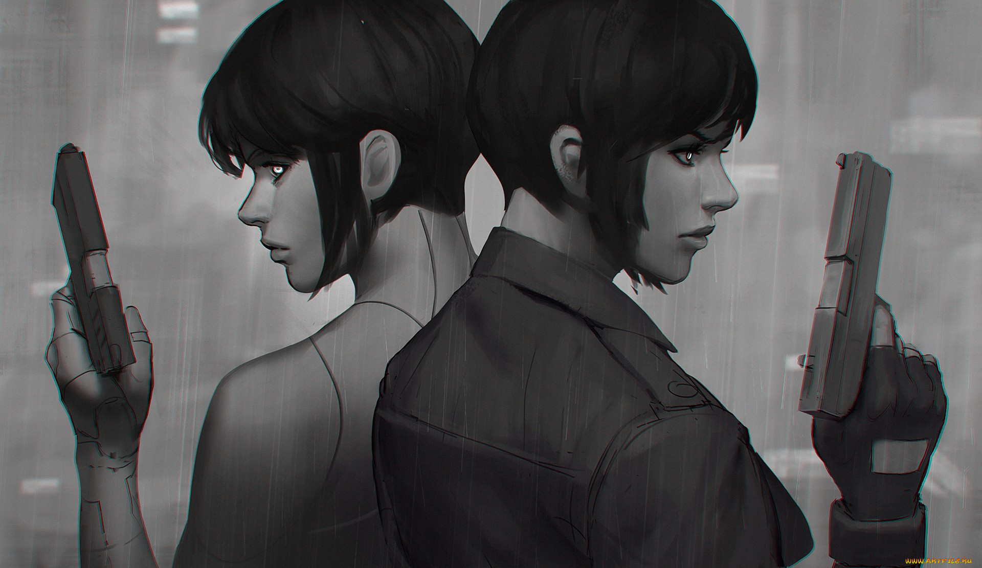 фэнтези, девушки, cyberpunk