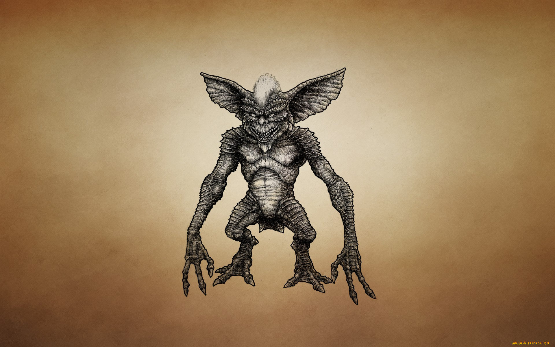 gremlin, фэнтези, существа, существо, серое, монстр, чудище