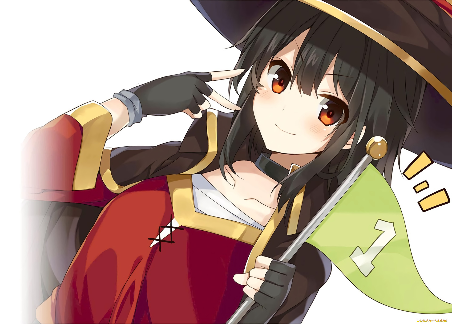 аниме, kono, subarashii, sekai, ni, shukufuku, wo, фон, девушка, взгляд