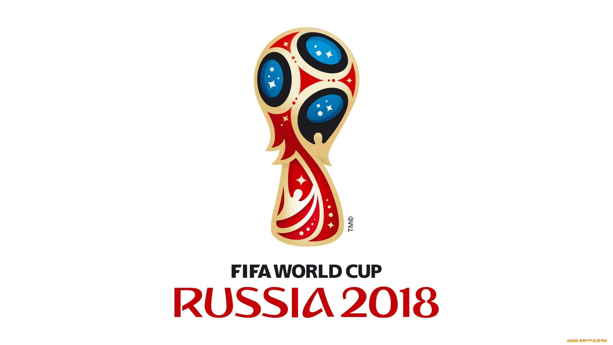 спорт, логотипы, турниров, эмблема, Чемпионата, мира, по, футболу, 2018, на, белом, фоне