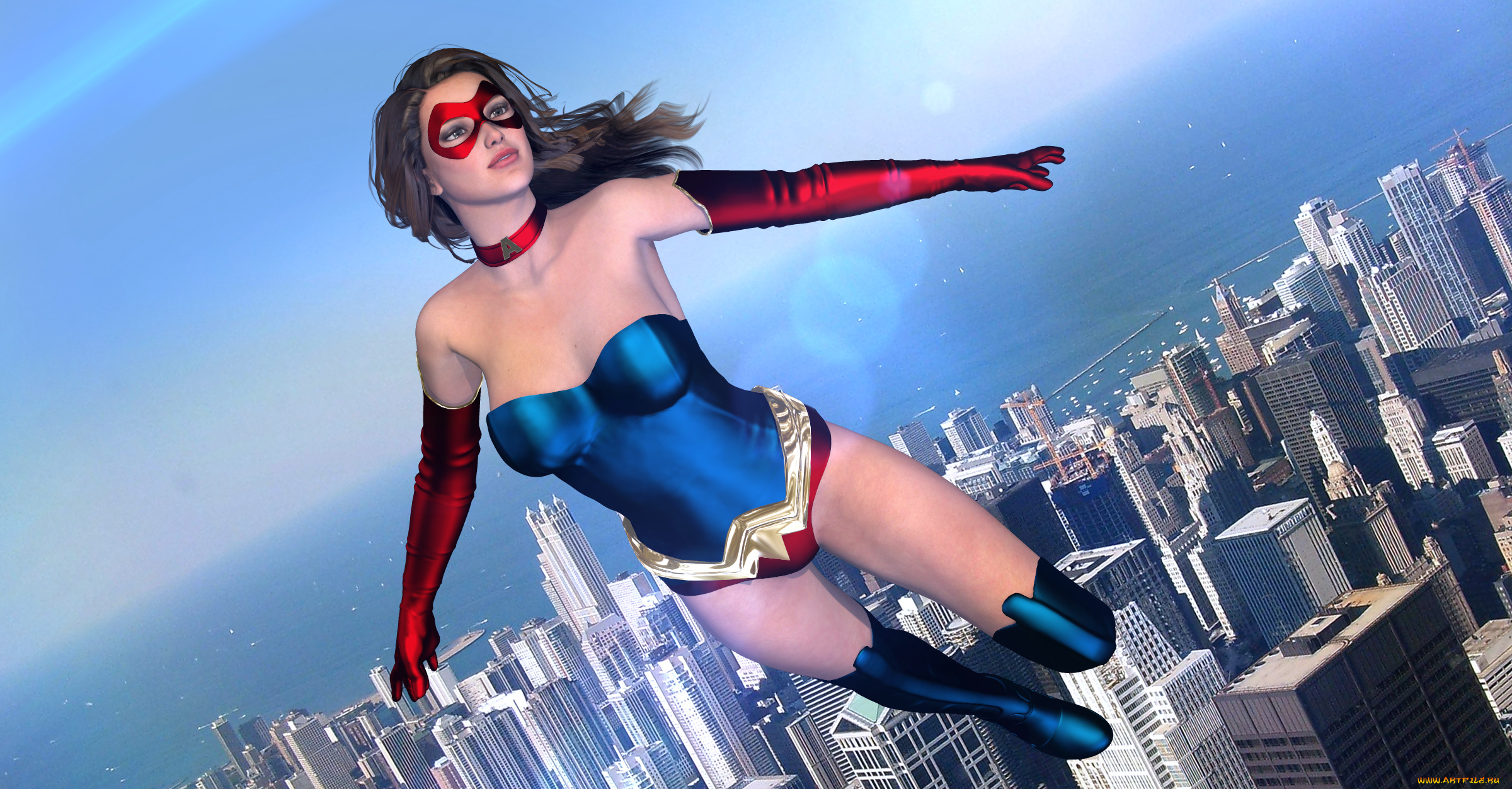 3д, графика, фантазия, , fantasy, девушка, взгляд, фон