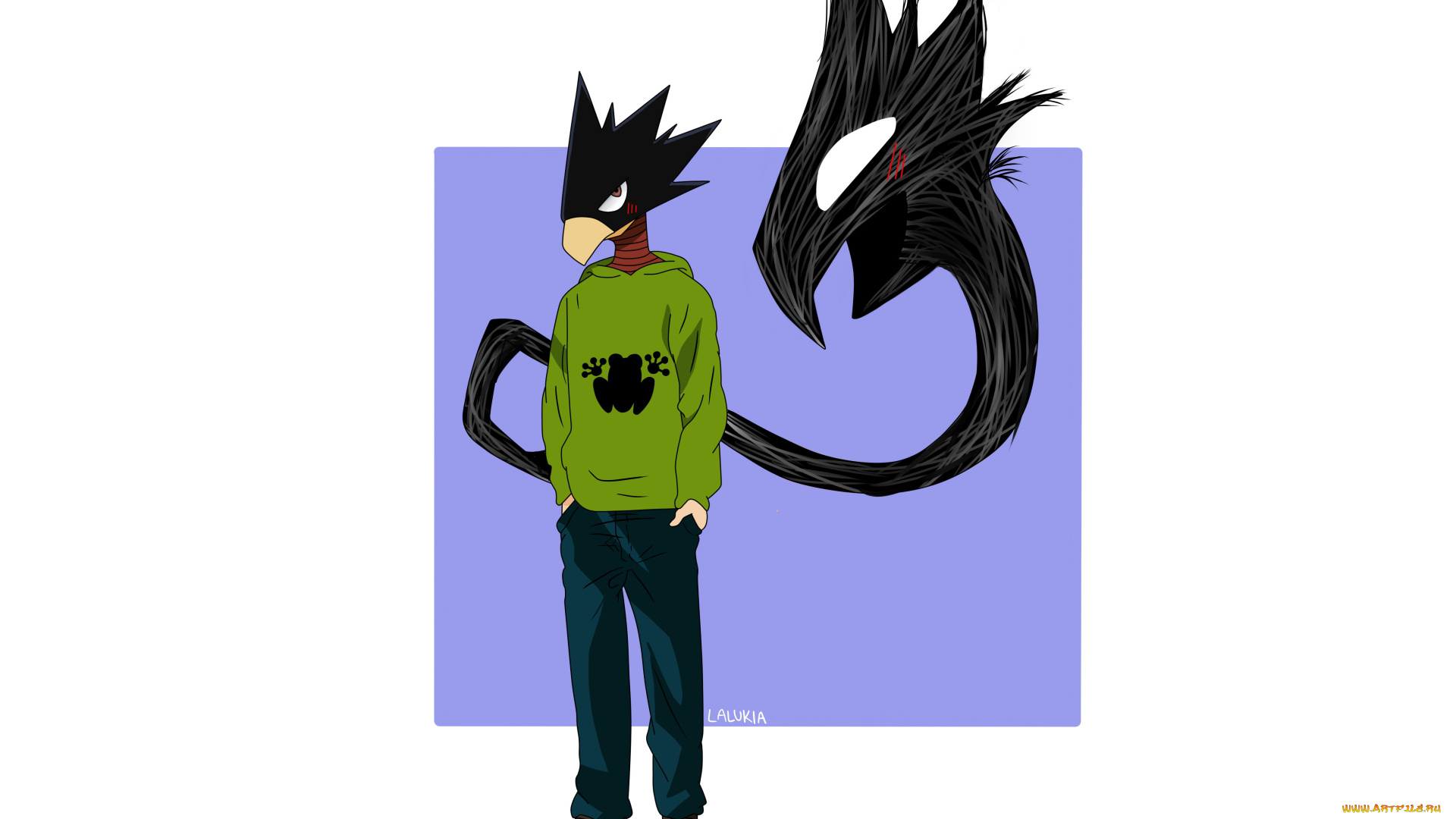 аниме, boku, no, hero, academia, tokoyami, fumikage