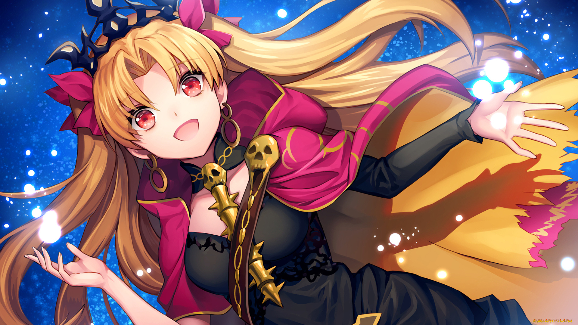 аниме, fate, stay, night, девушка, взгляд, фон