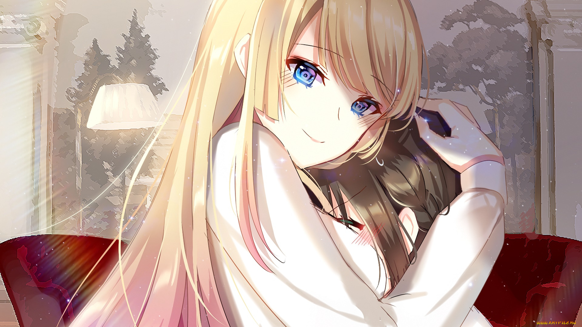 аниме, unknown, , другое, , девушка, фон, взгляд