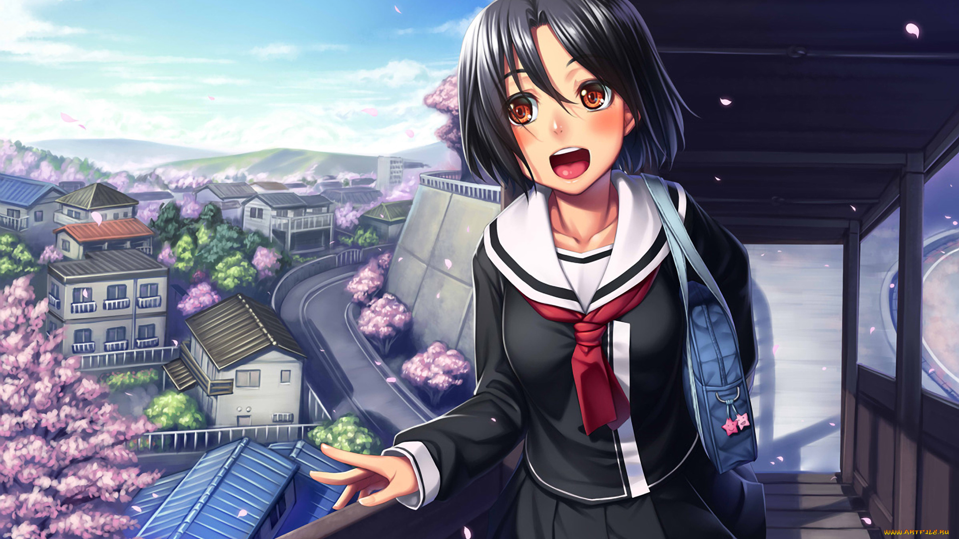 аниме, unknown, , другое, , девушка, фон, взгляд